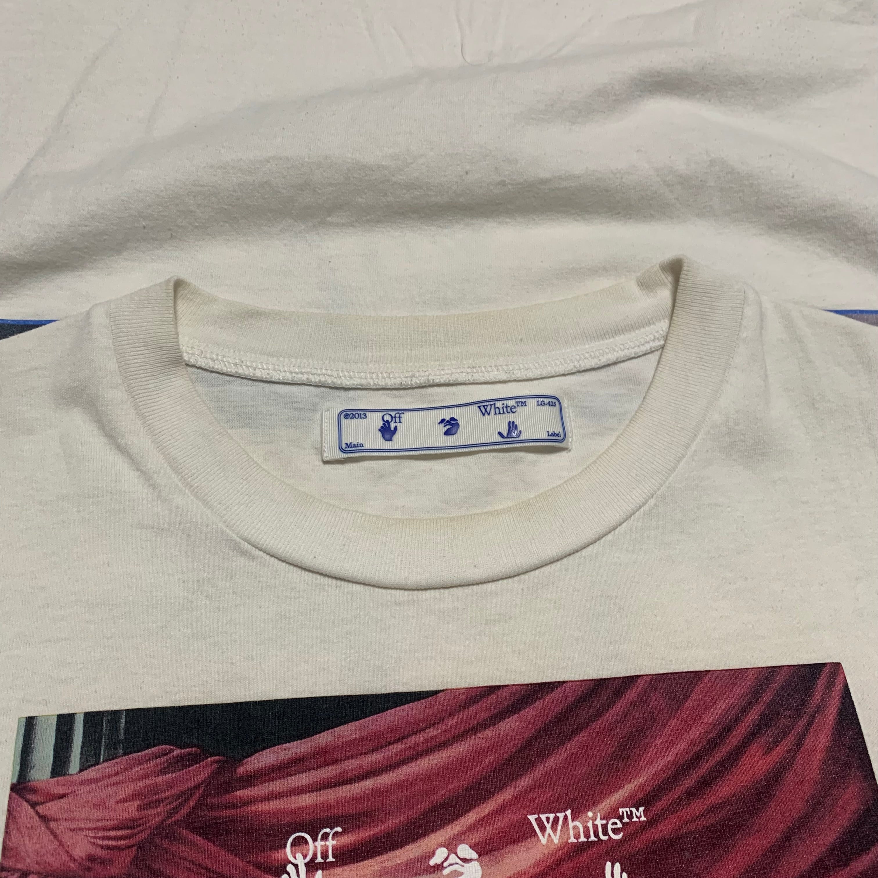 Off White Medium Caravaggio Arrows White Tee Virgil Abloh
