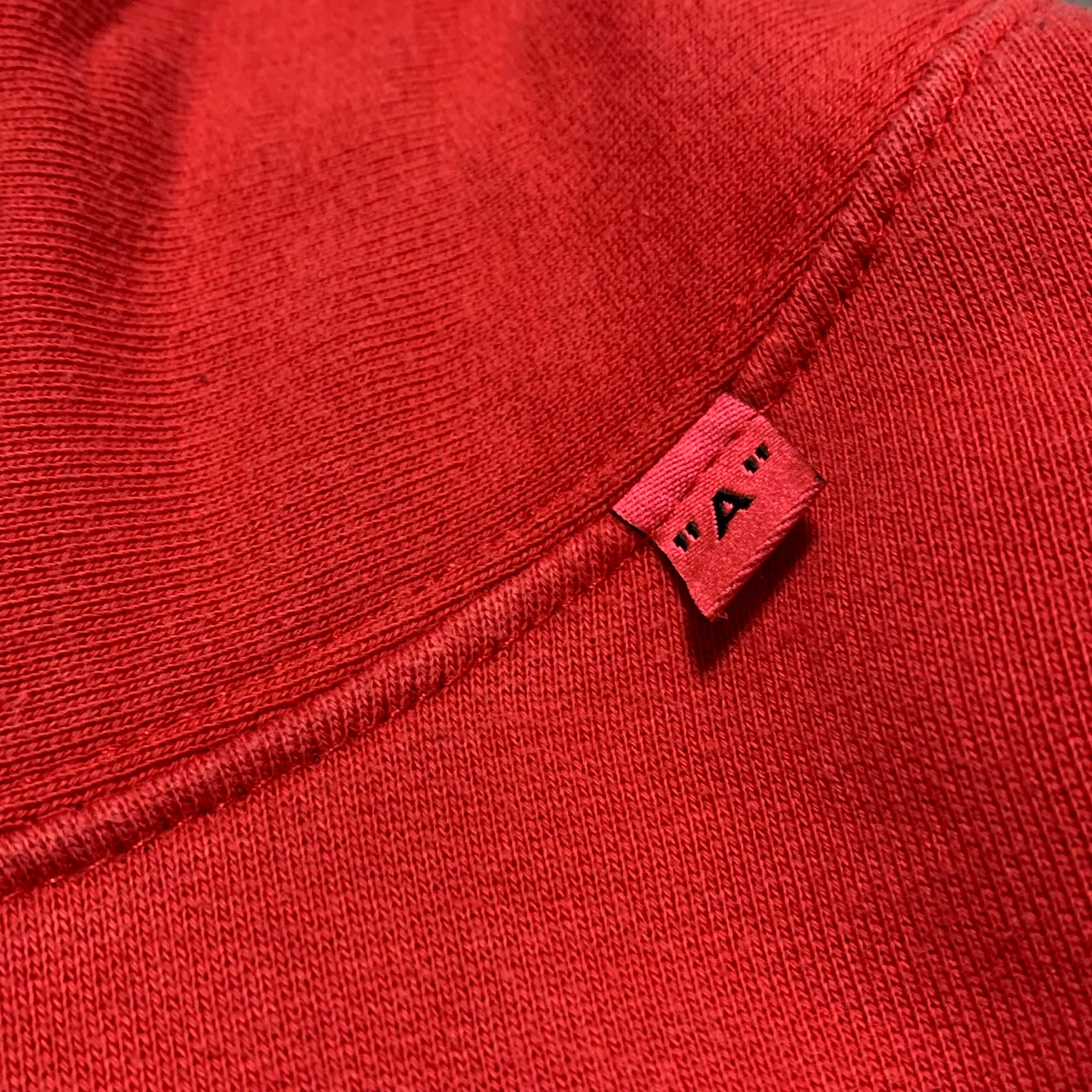 Off White Large Outline Arrows Red Hoodie Virgil Abloh
