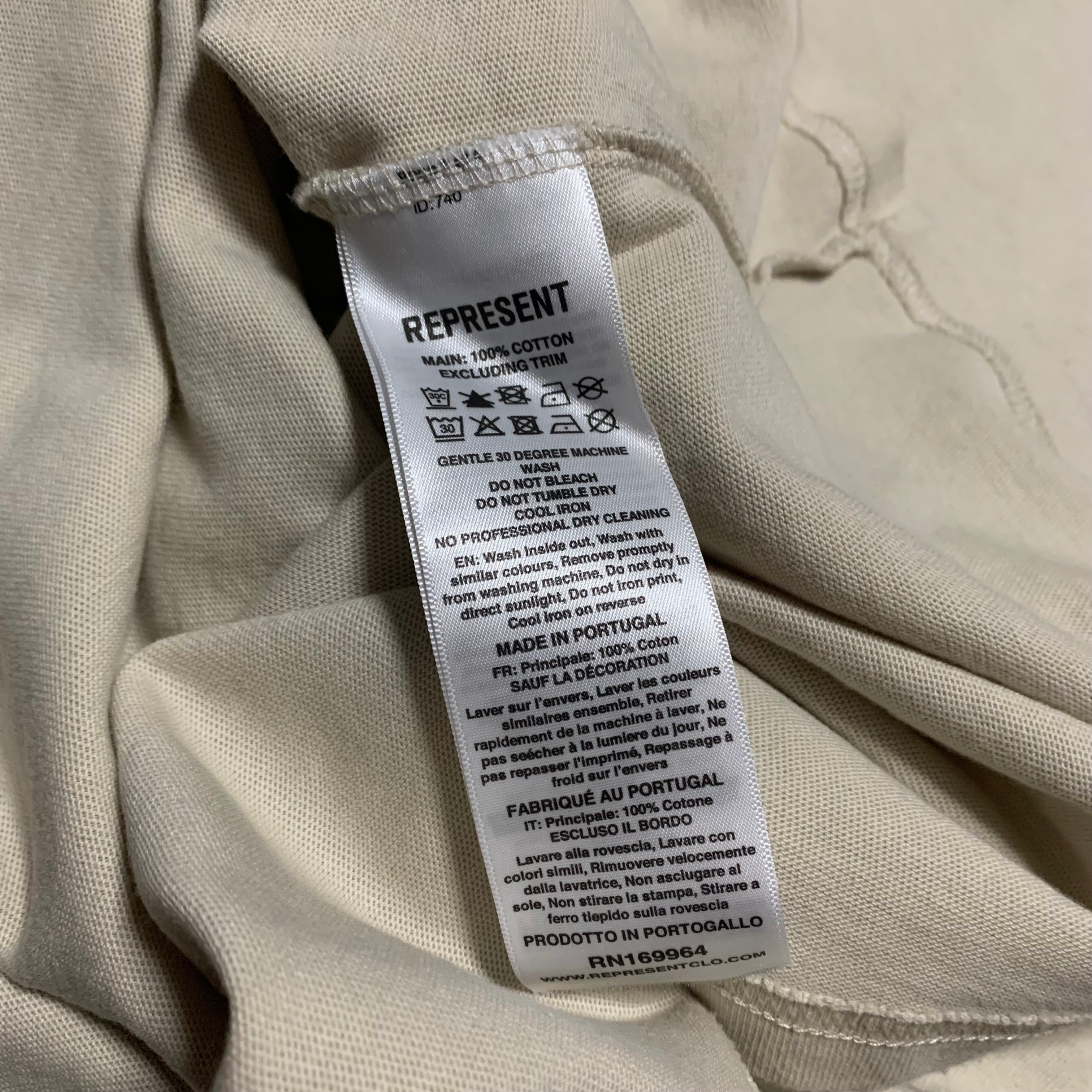 Represent Large Only The Strong Survive Vintage White Tee Shark