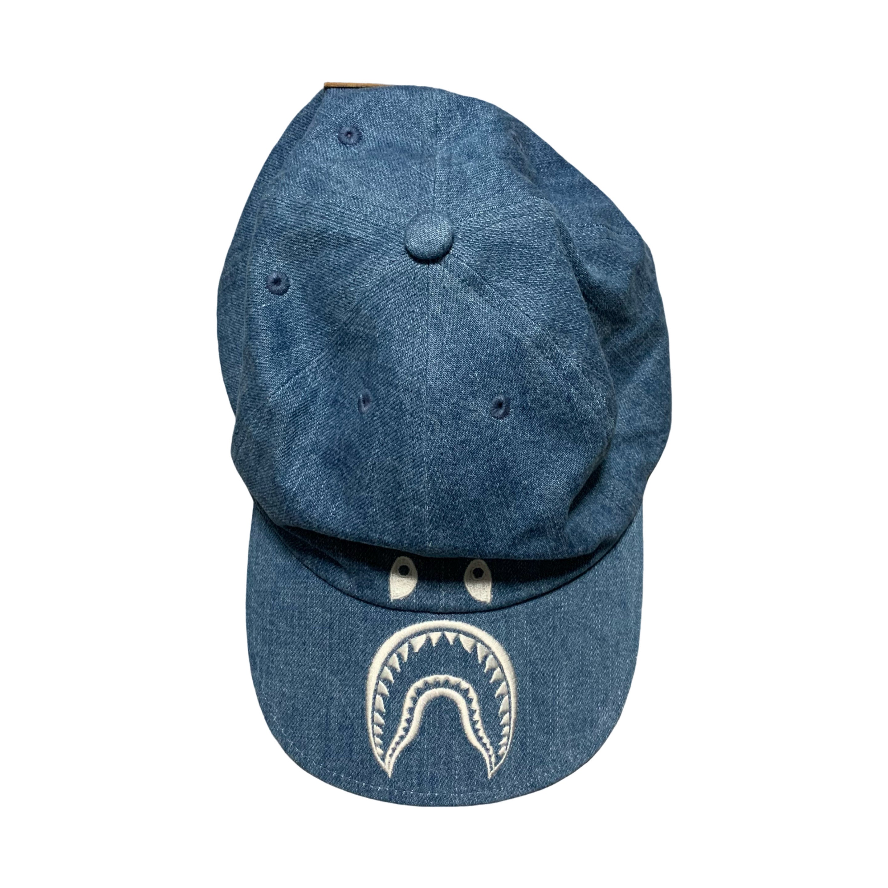 Bape Cap Shark Denim Panel Cap Light Indigo Blue 2019