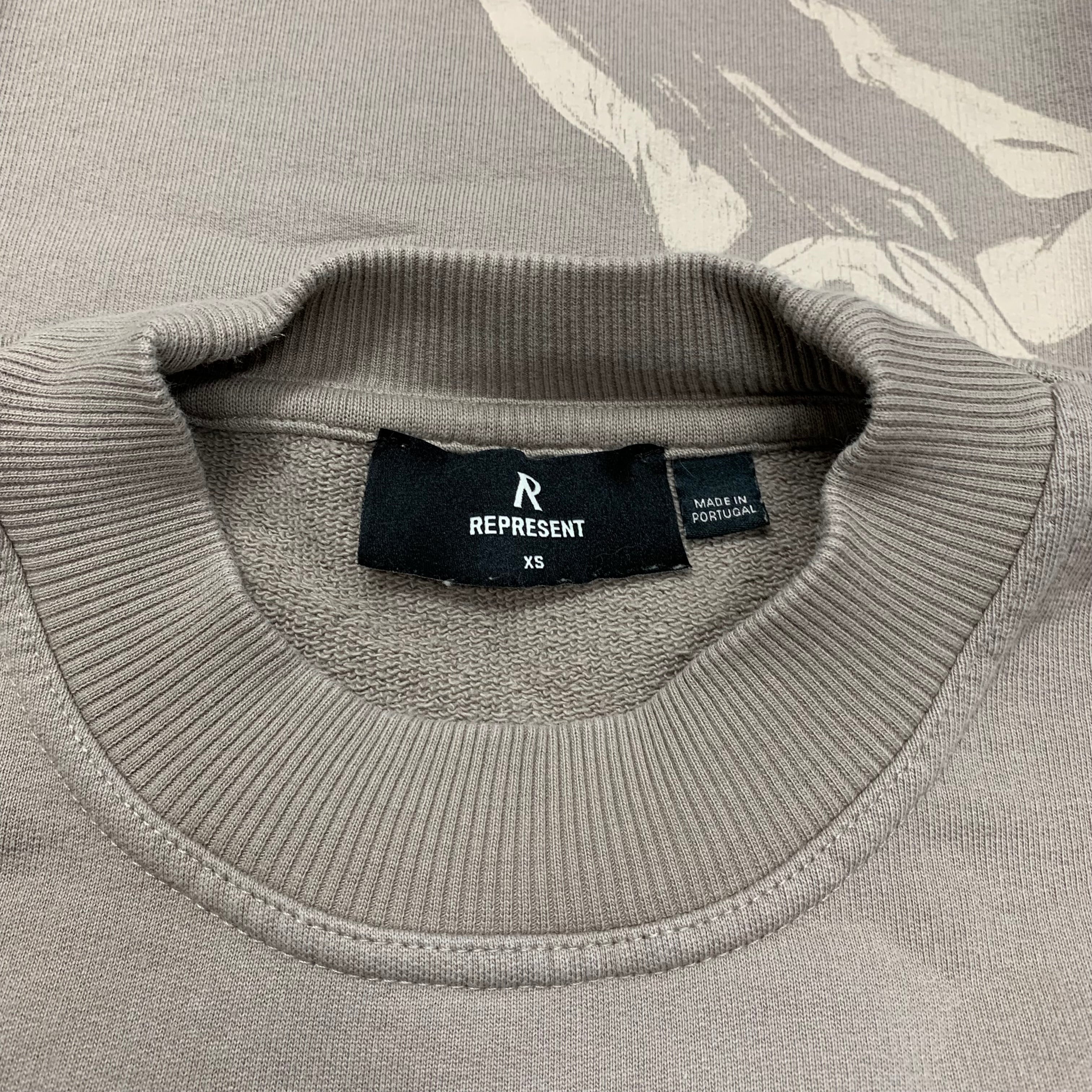 Represent XS Icarus Beige Taupe Sweater Sweatshirt Crewneck
