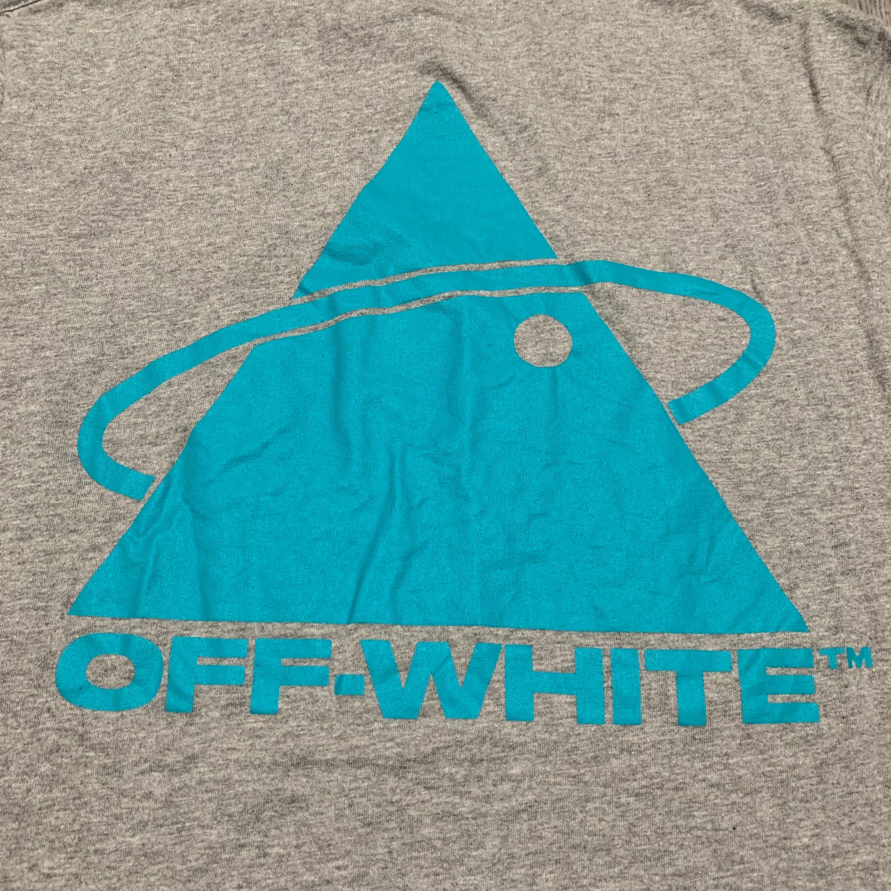 Off White Medium Triangle Grey Tee Virgil Abloh