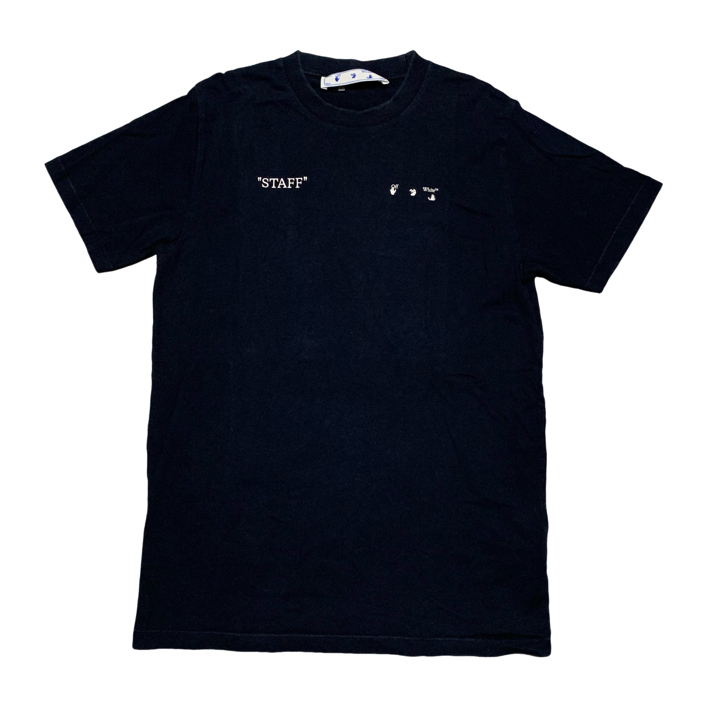 Off White Medium Staff Graphic Blue Tee Virgil Abloh