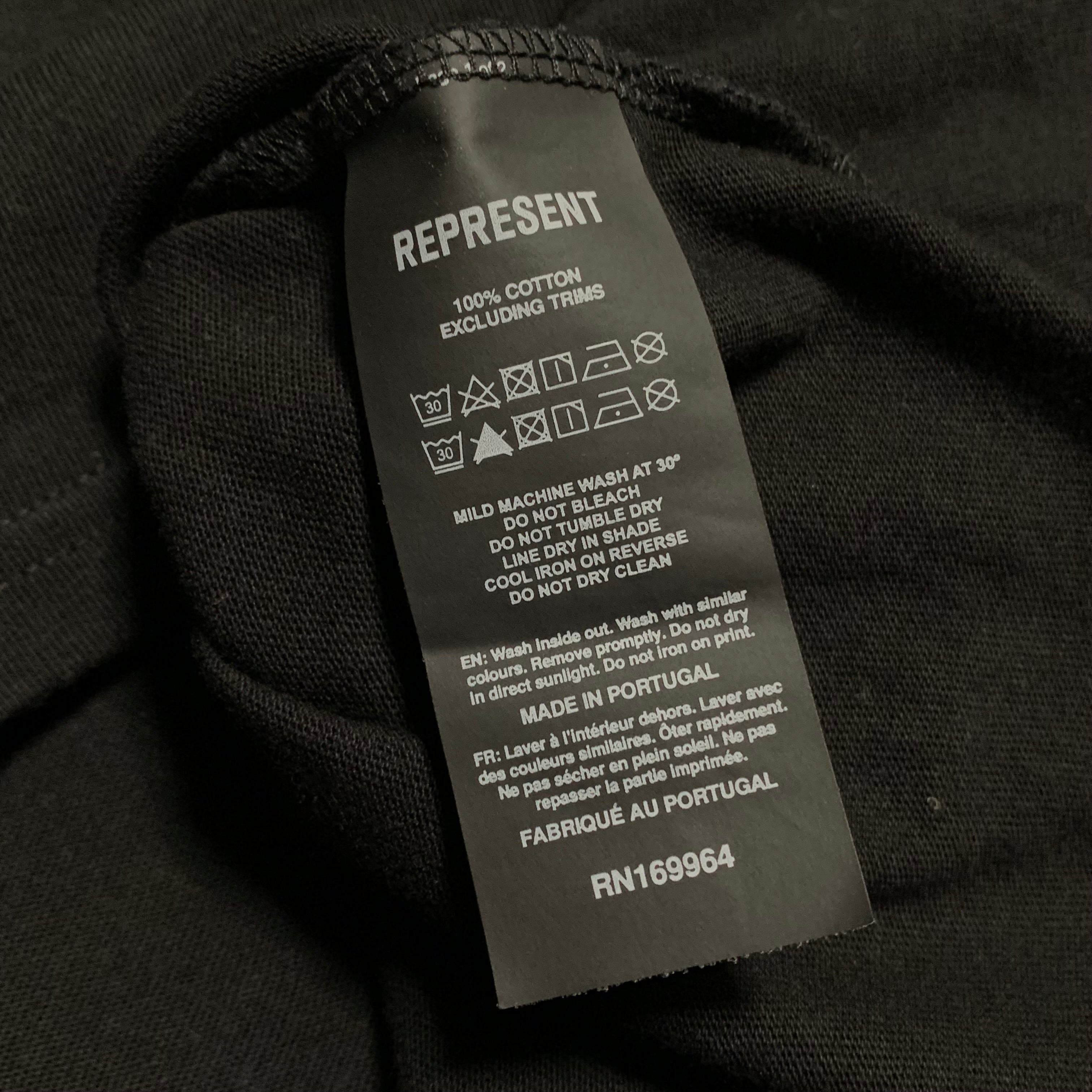 Represent XL Icarus Jet Black Tee Coggles Limited Edition