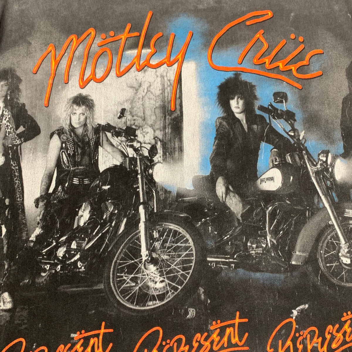 Represent Small Tee Motley Crue Bad Boys Vintage Grey T-Shirt