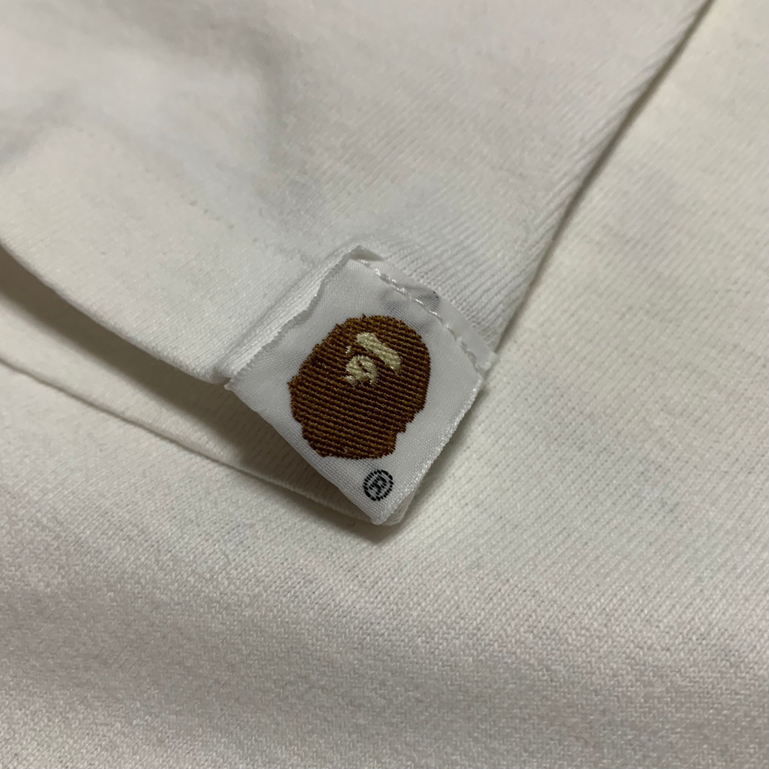 Bape Small Tee Graphic White A Bating Ape T-Shirt Vintage 90s