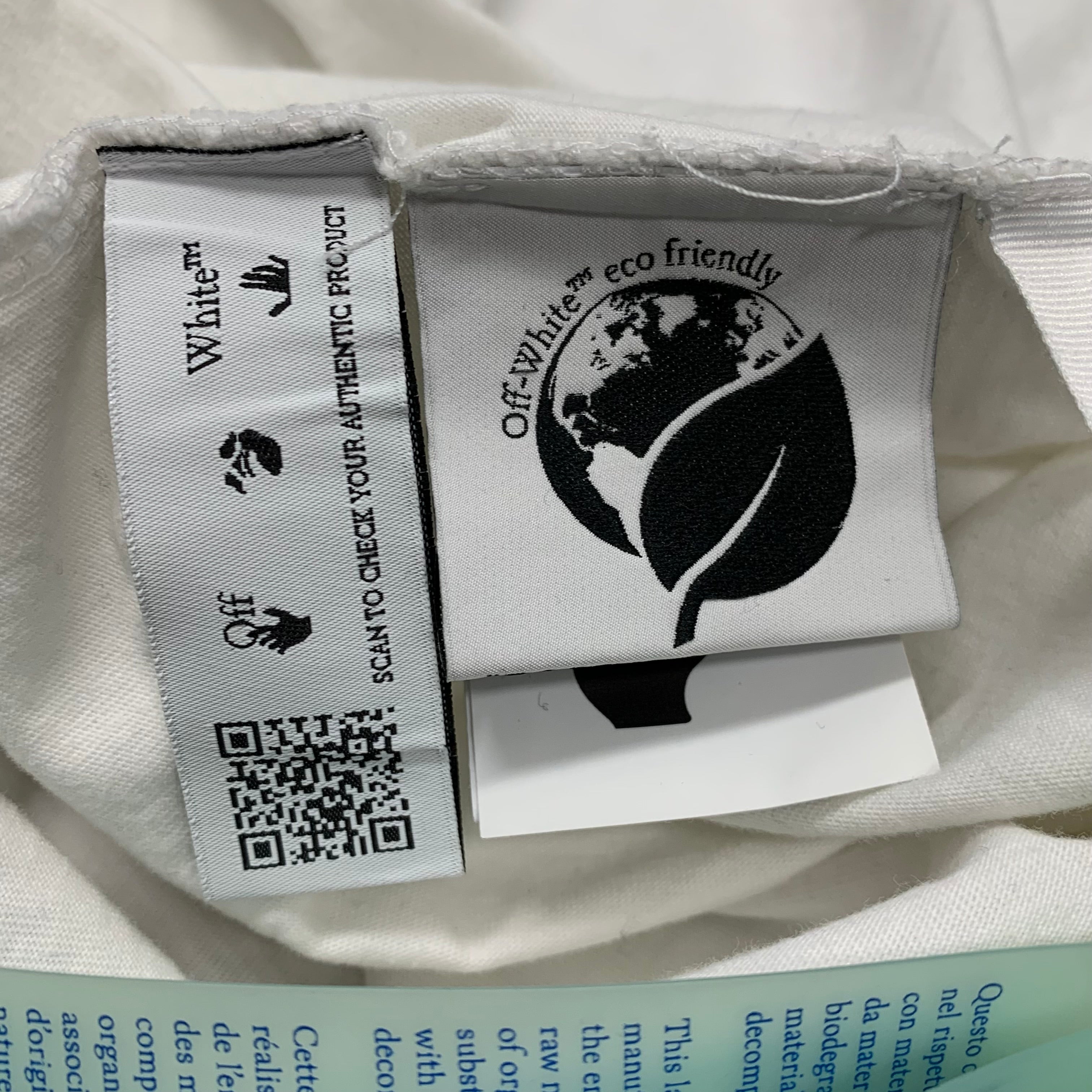 Off White Small Tee 70s Type Casual White T-Shirt Virgil Abloh