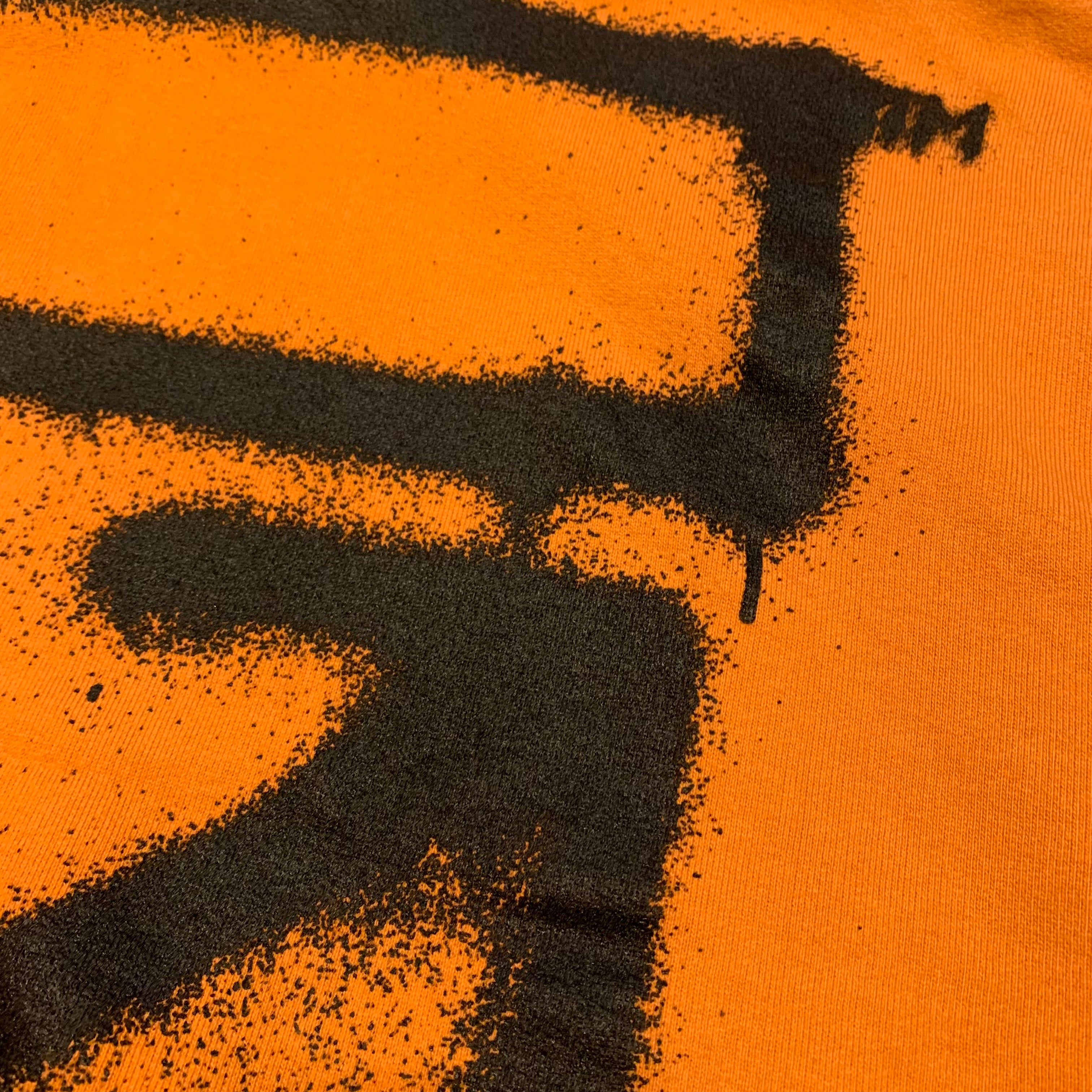 Off White Medium Graffiti Arrows Orange Hoodie Virgil Abloh