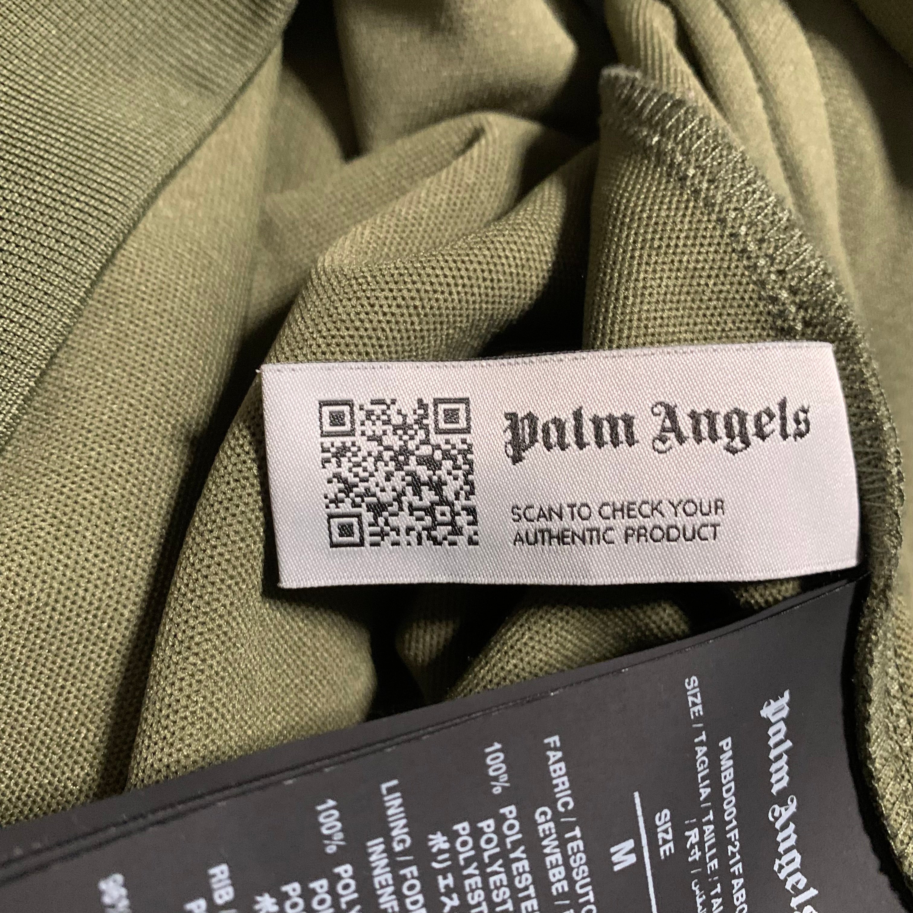 Palm Angels Medium Track Jacket Classic Khaki Green Track Top Jacket