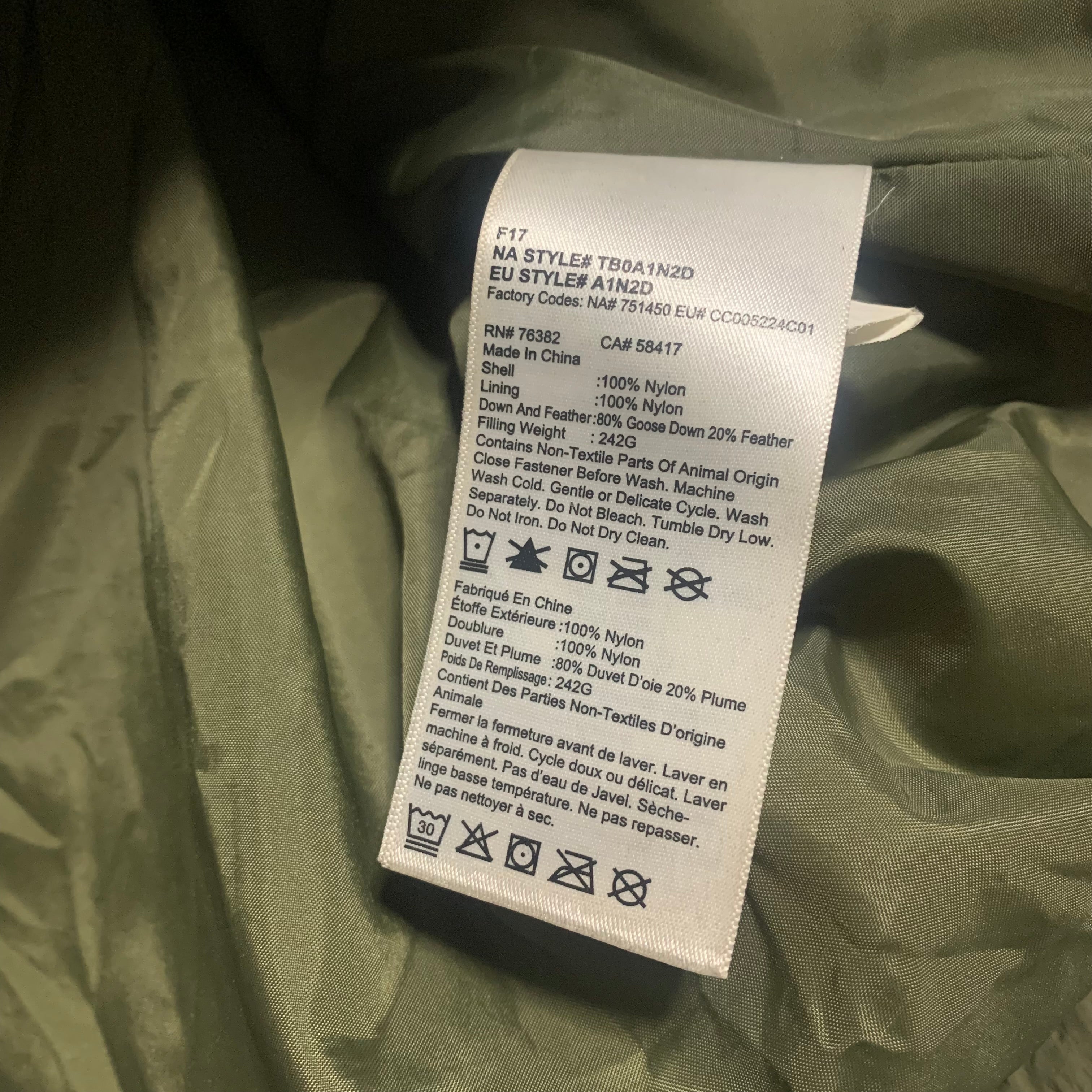 Timberland Small Puffer Jacket Khaki Green Hooded Jacket