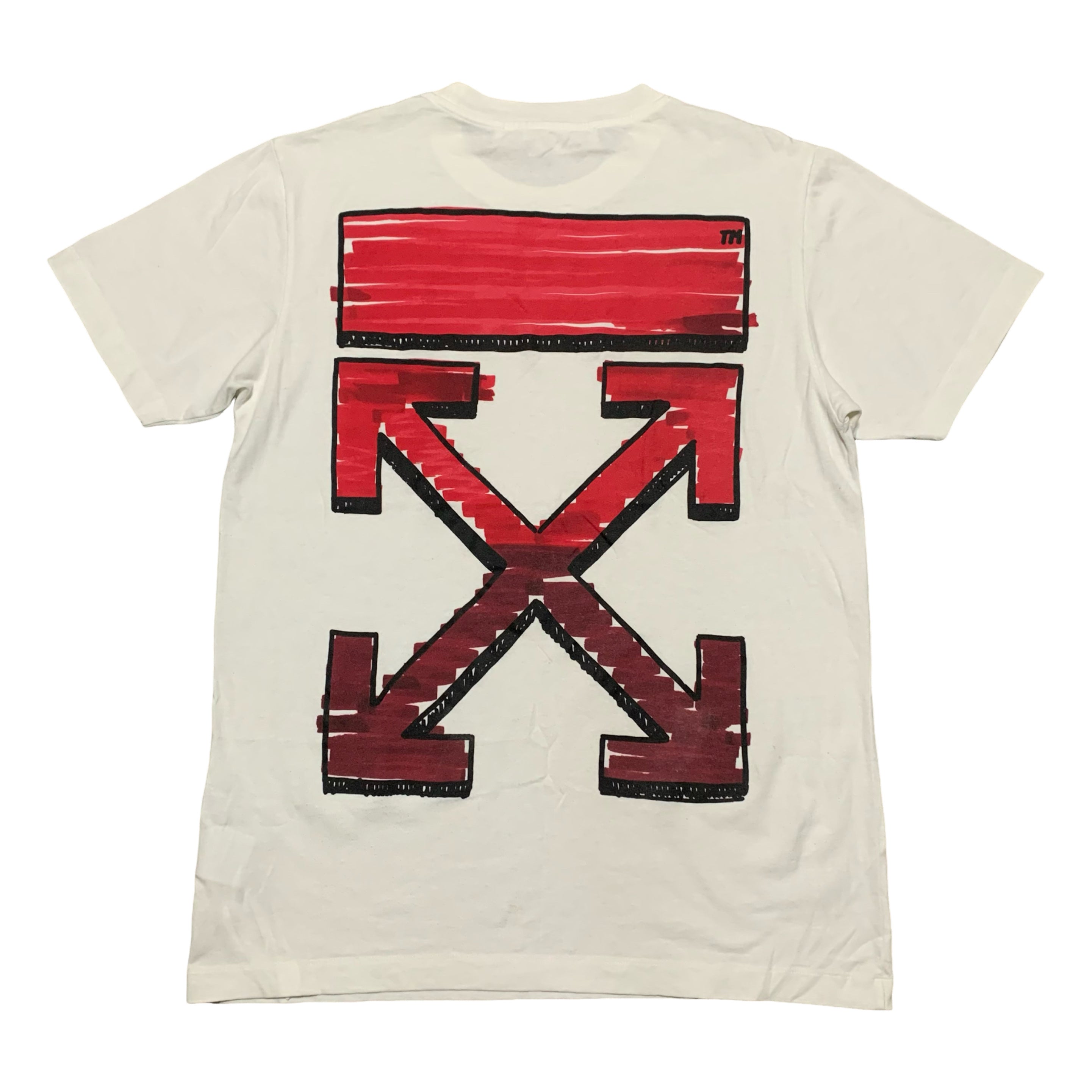 Off White Medium Marker Arrows White Tee Virgil Abloh