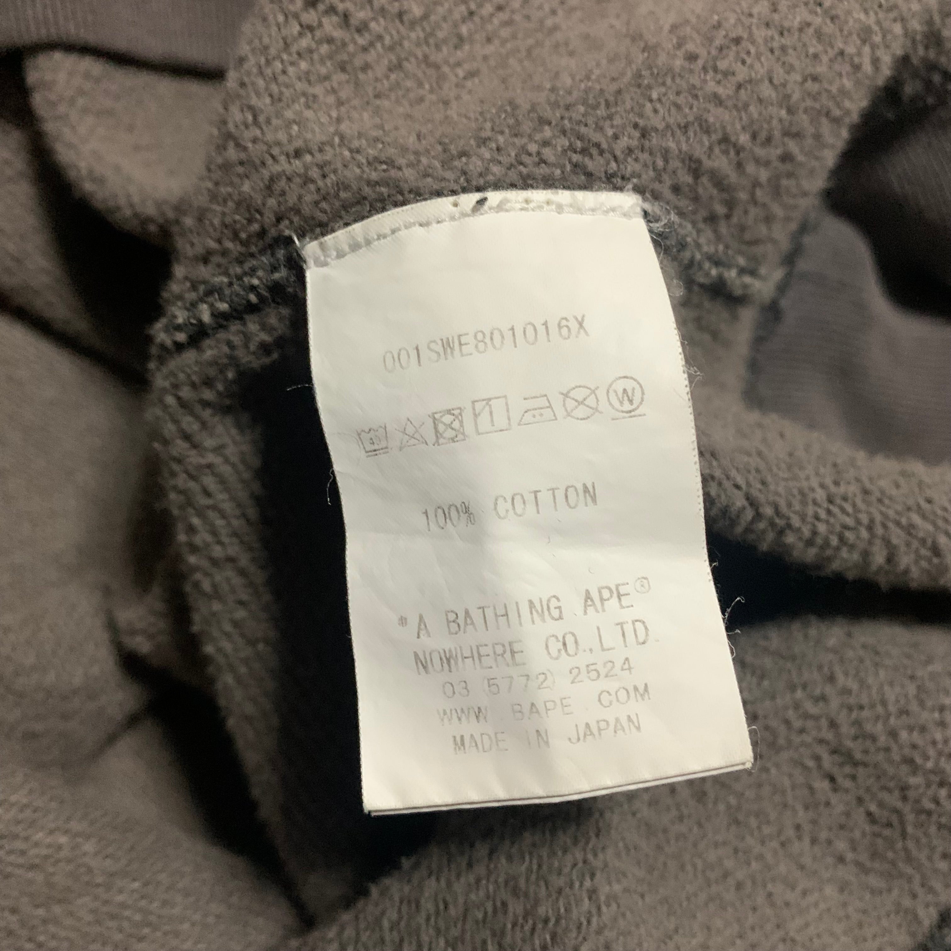 Bape Large Grey Camo Oversized Sweatshirt Crewneck Distressed A Bathing Ape