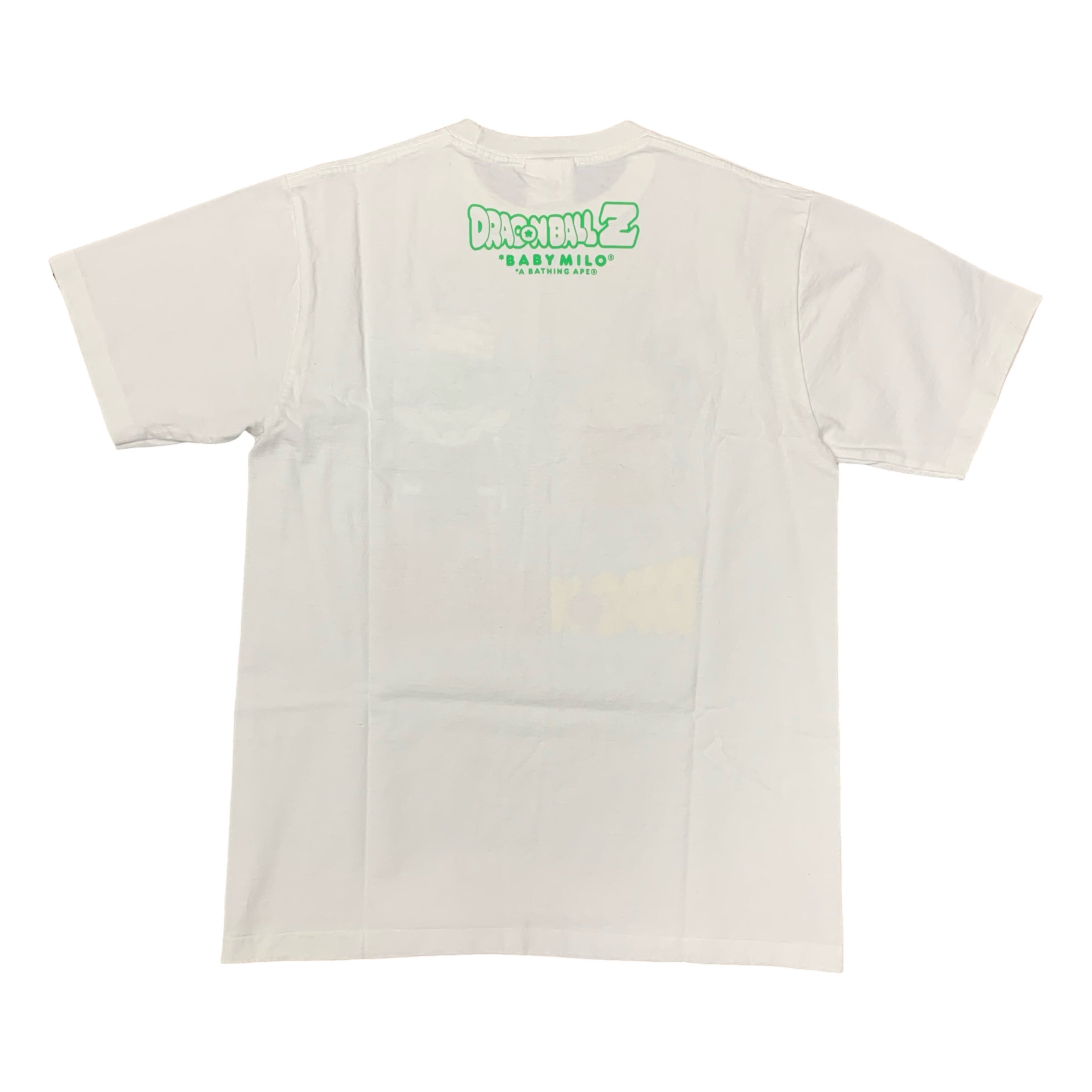 Bape Medium Tee Dragon Ball Z Son Goku & Piccolo Baby Milo White T-Shirt A Bathing Ape