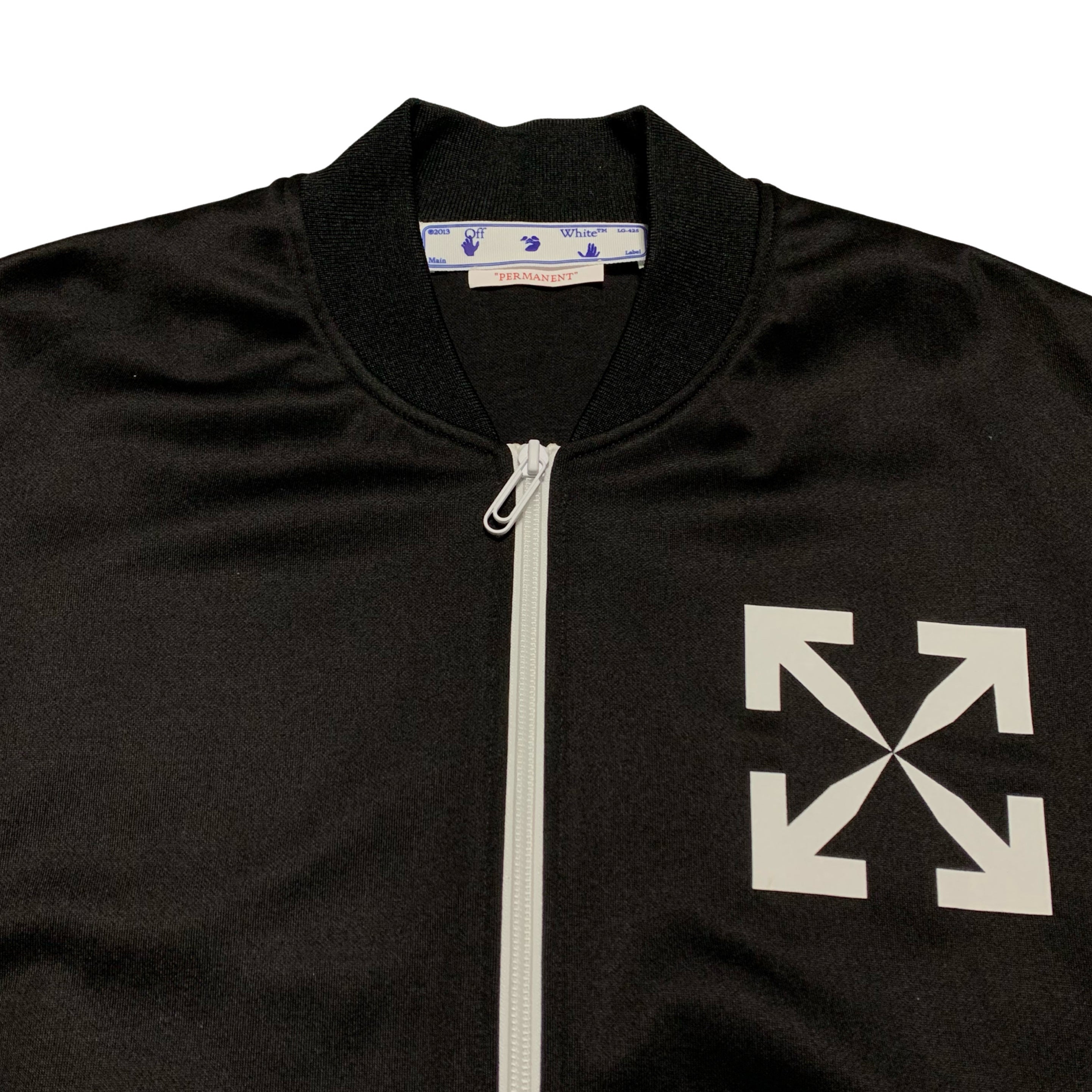 Off White Medium Jacket Single Arrows Black Track Top Jacket Virgil Ablloh