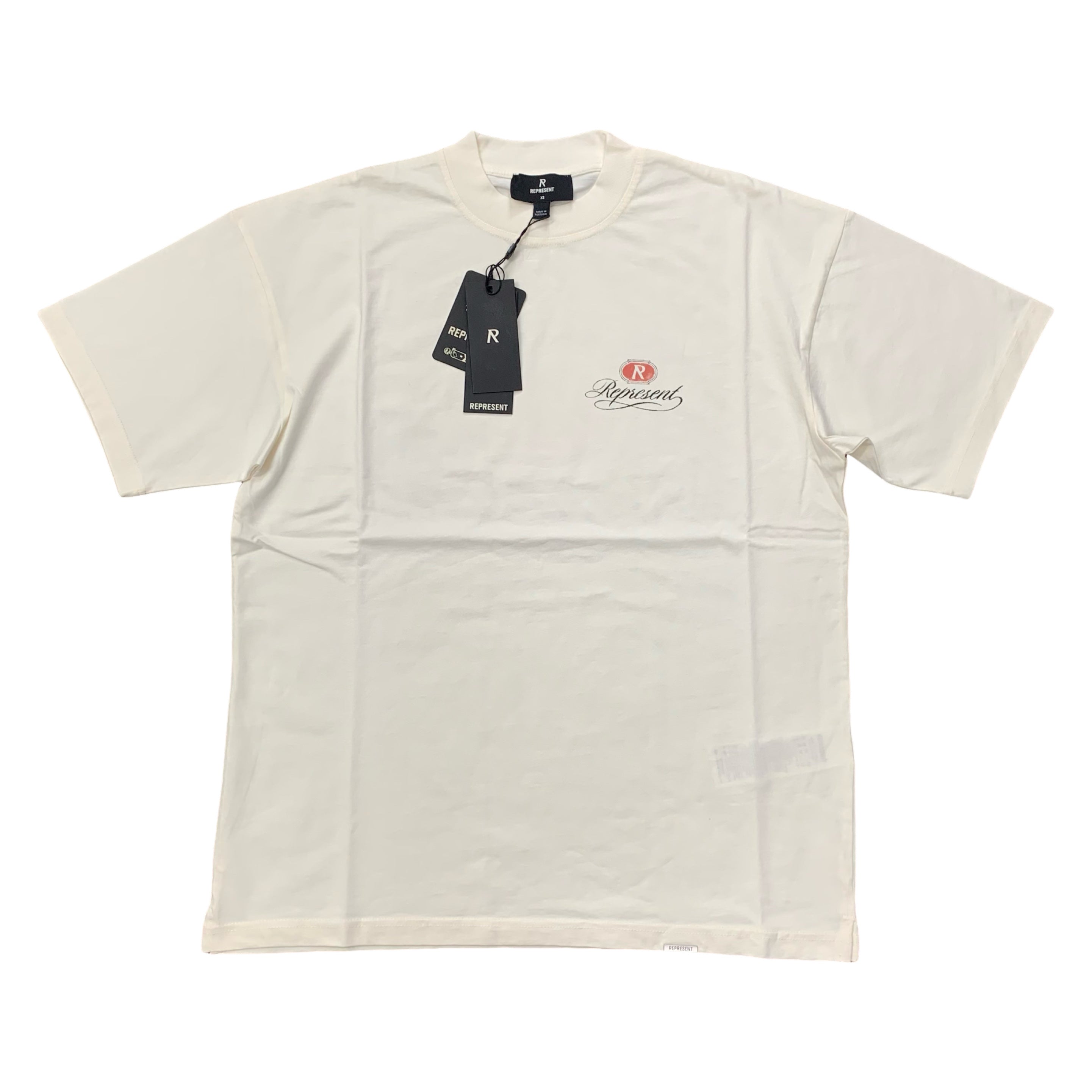 Represent XS Tee Grand Vintage Hand Drawn Aged White T-Shirt