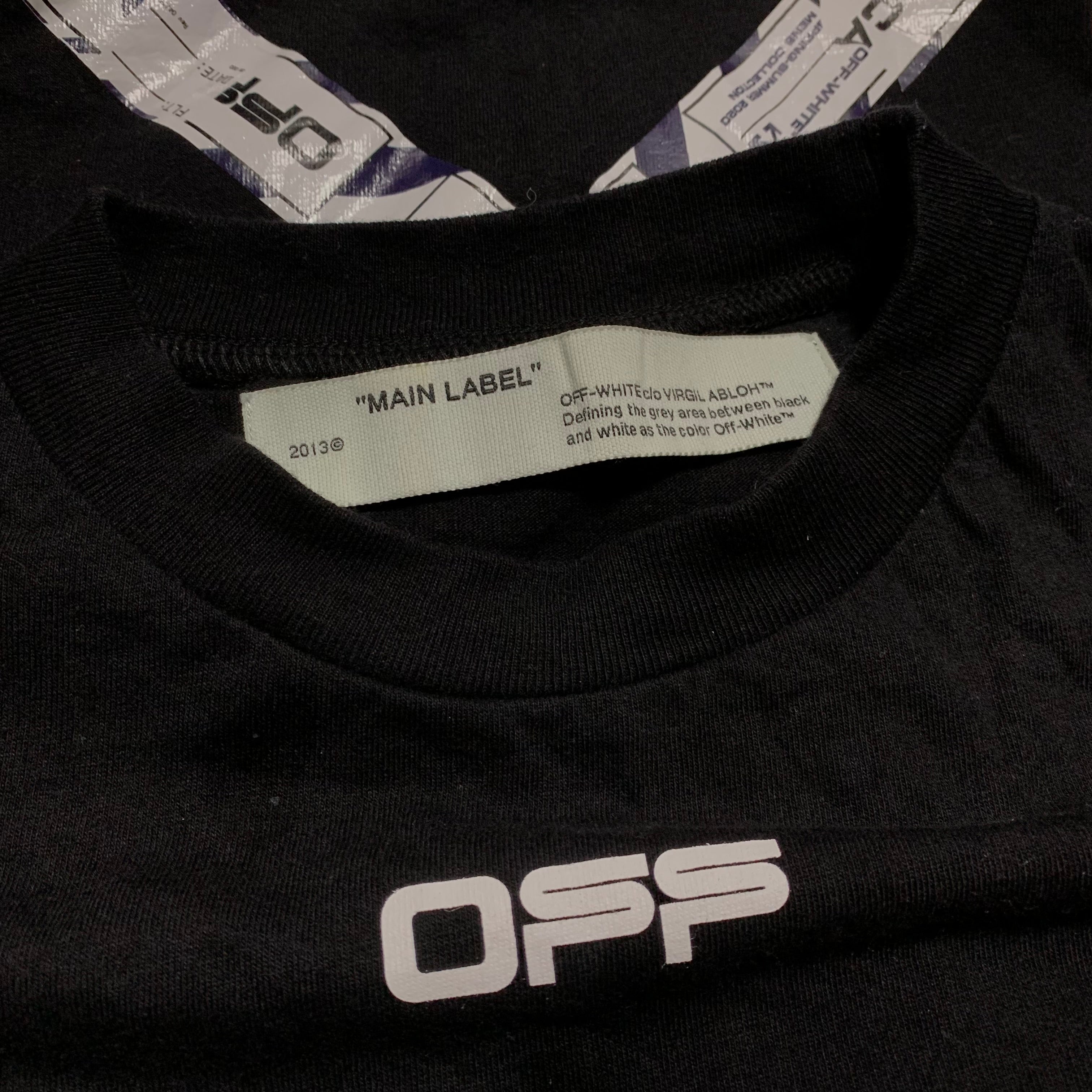 Off White XS Airport Arrows Black Tee Virgil Abloh