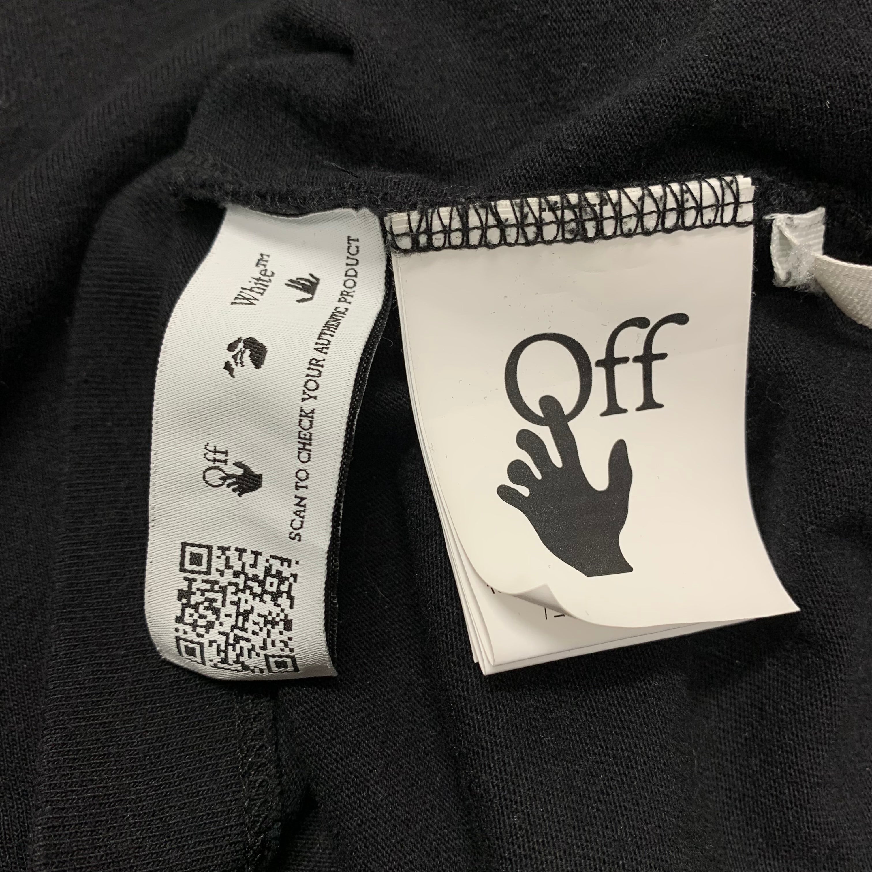 Off White Large Tee Acrylic Arrows Black T-Shirt Virgil Abloh