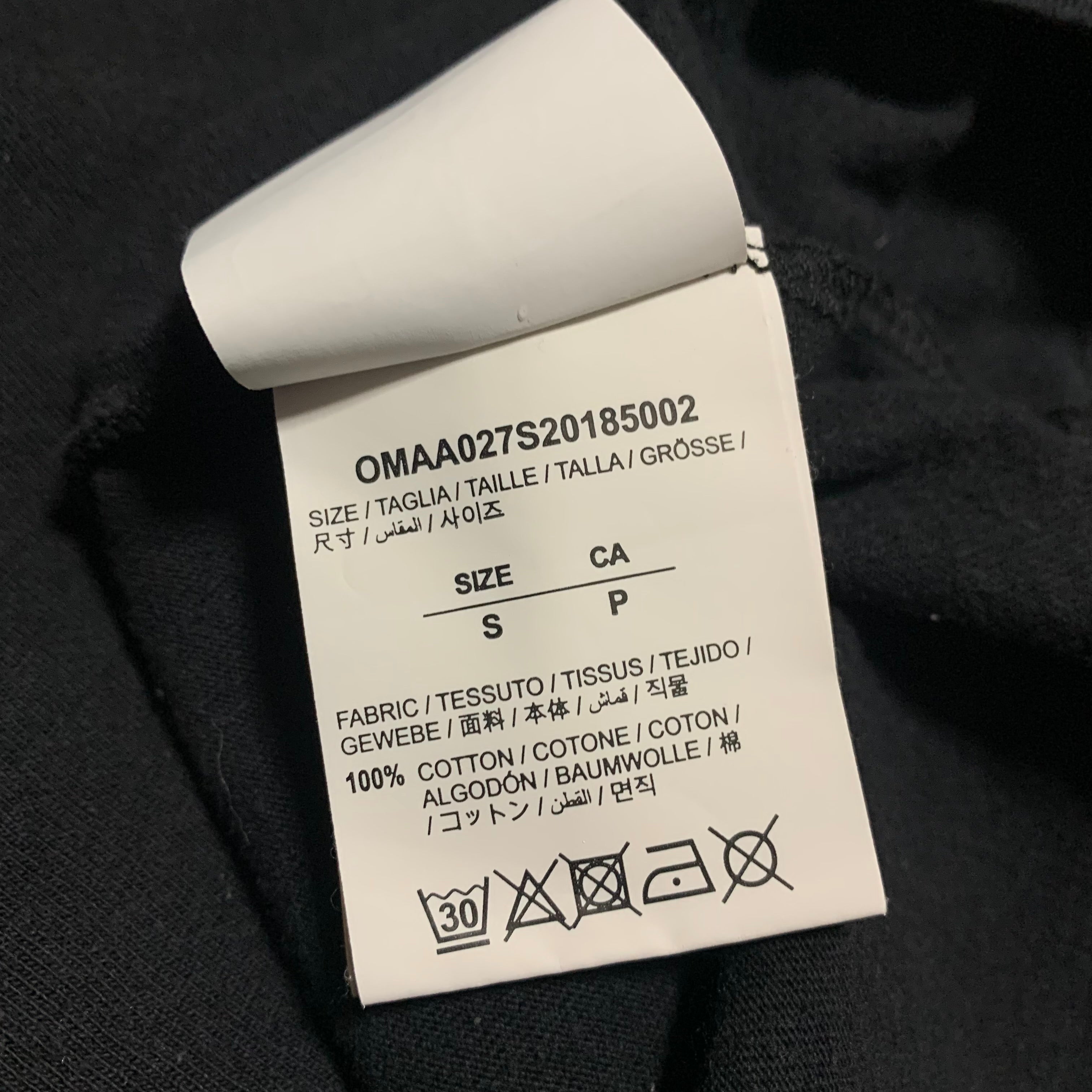 Off White Small Fence Arrows Black Tee Virgil Abloh