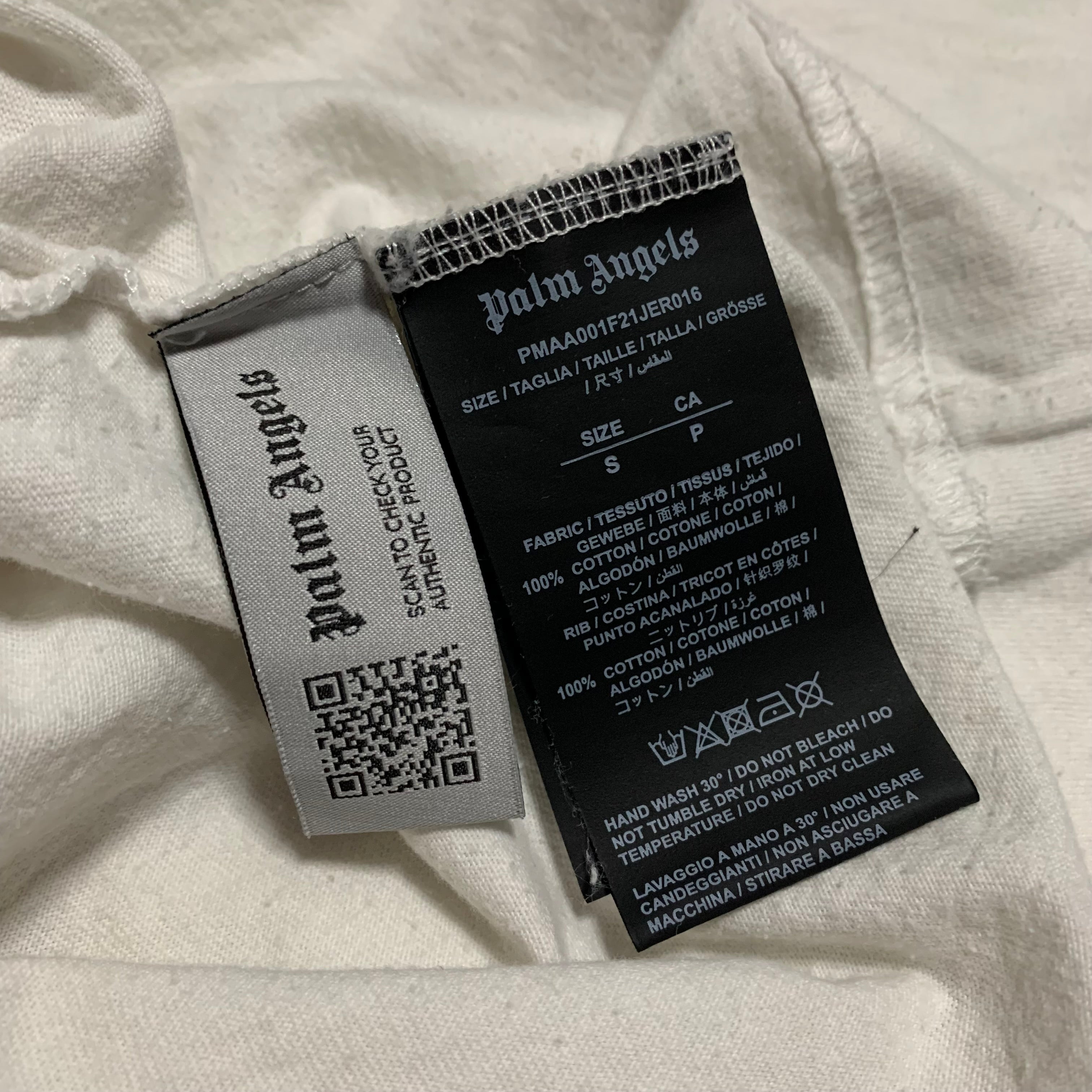 Palm Angels Small Palm Tree Graphic White Tee