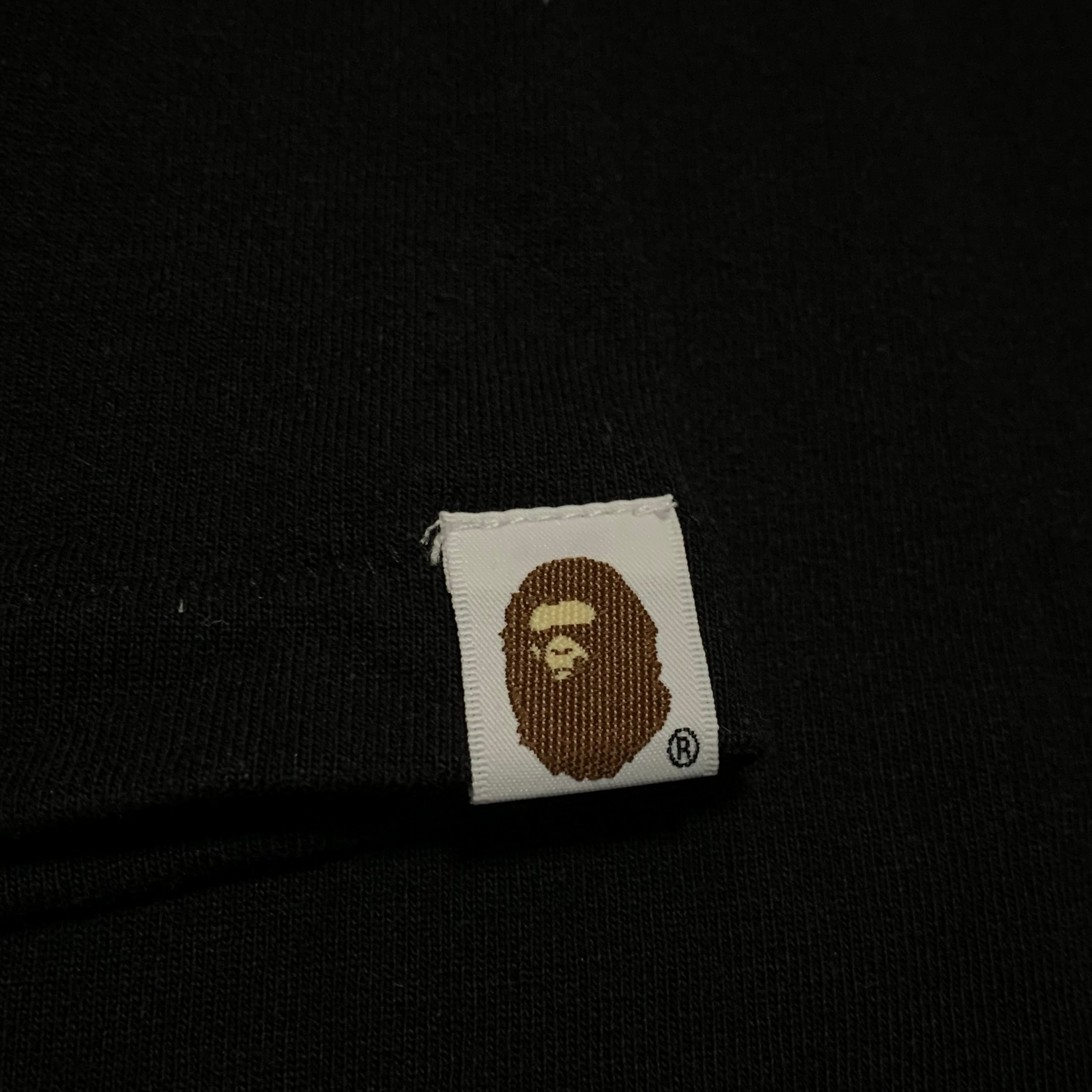 Bape Medium Shark PONR Graphic Black Tee A Bathing Ape
