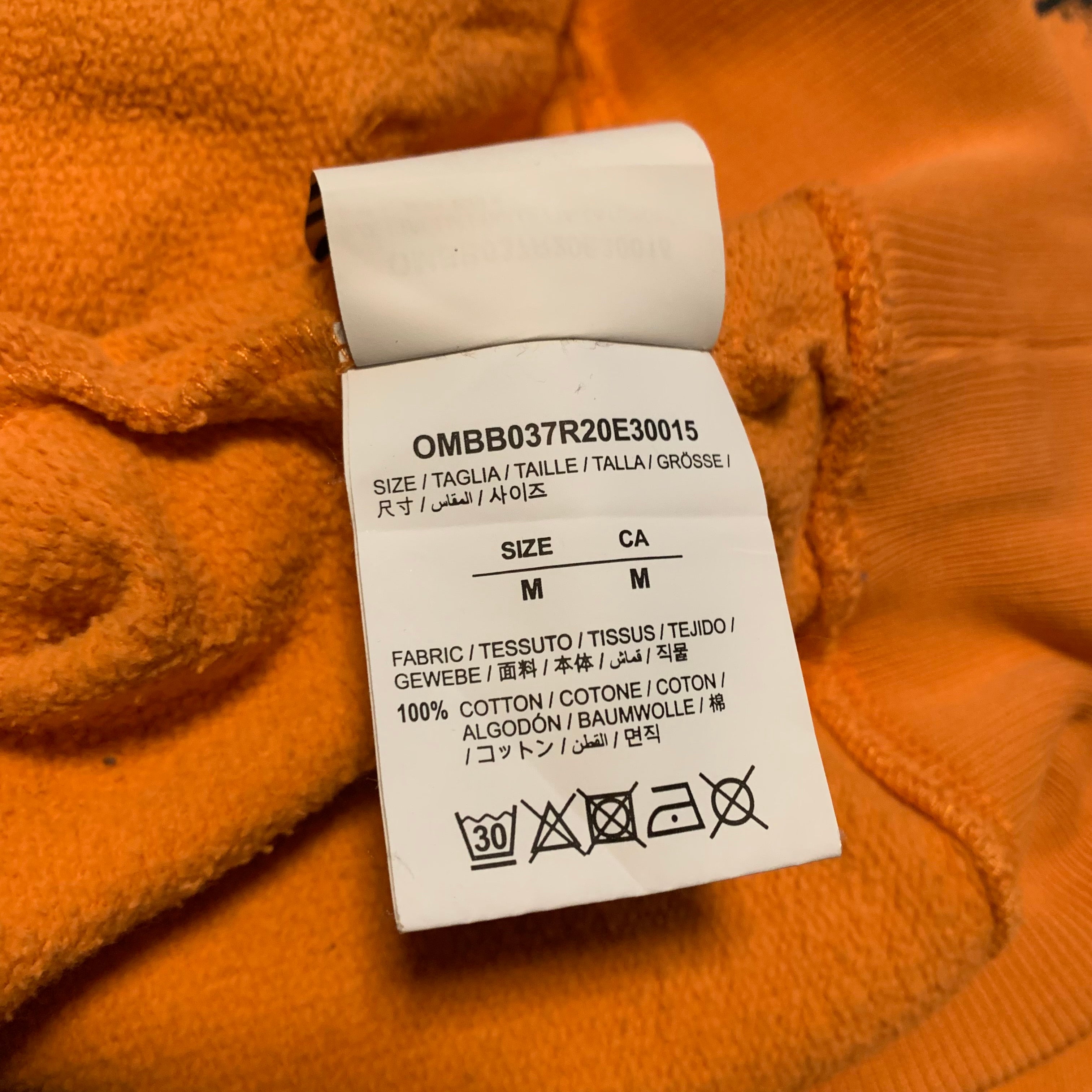 Off White Medium Graffiti Arrows Orange Hoodie Virgil Abloh