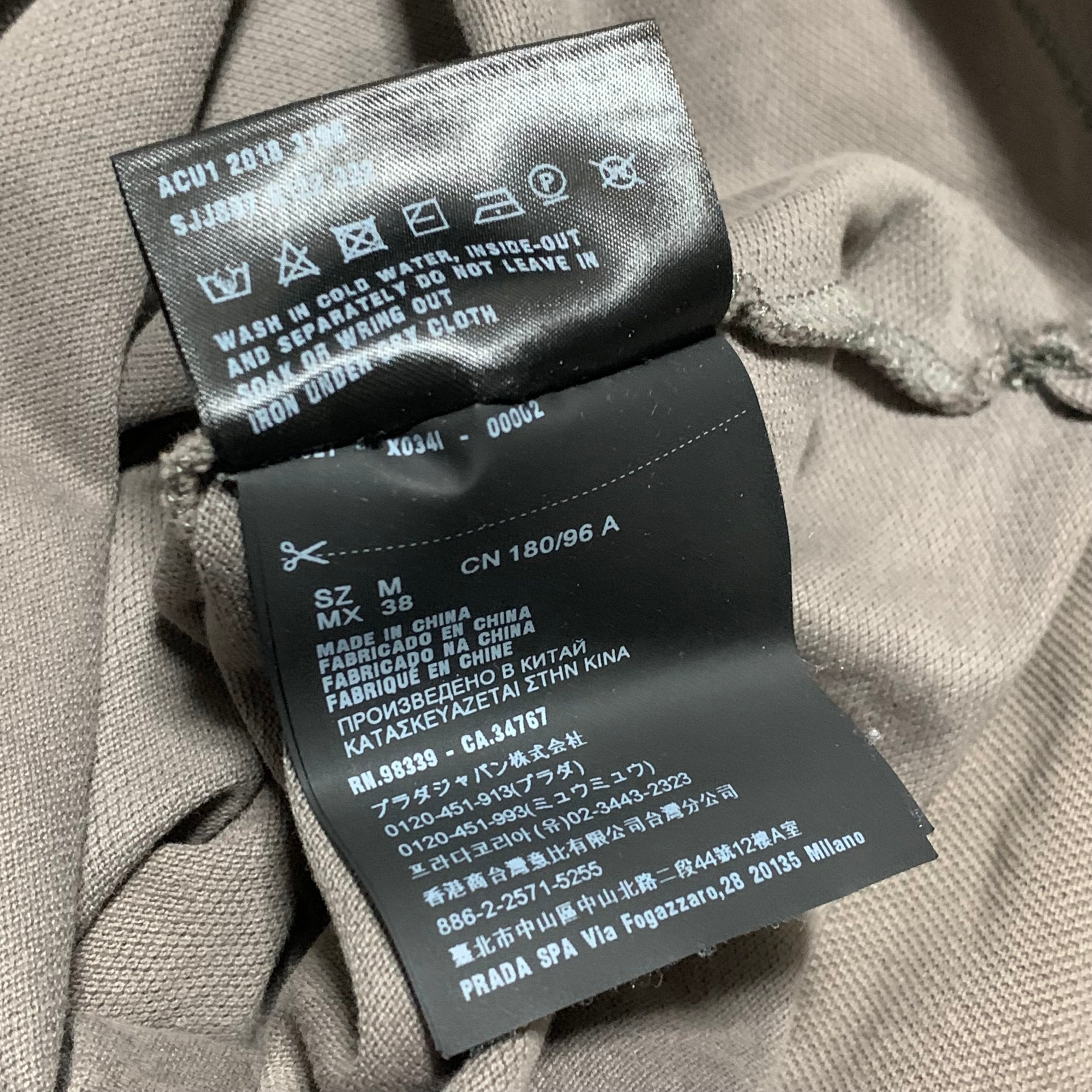 Prada Medium Grey Polo Shirt Shirt Sleeve Top