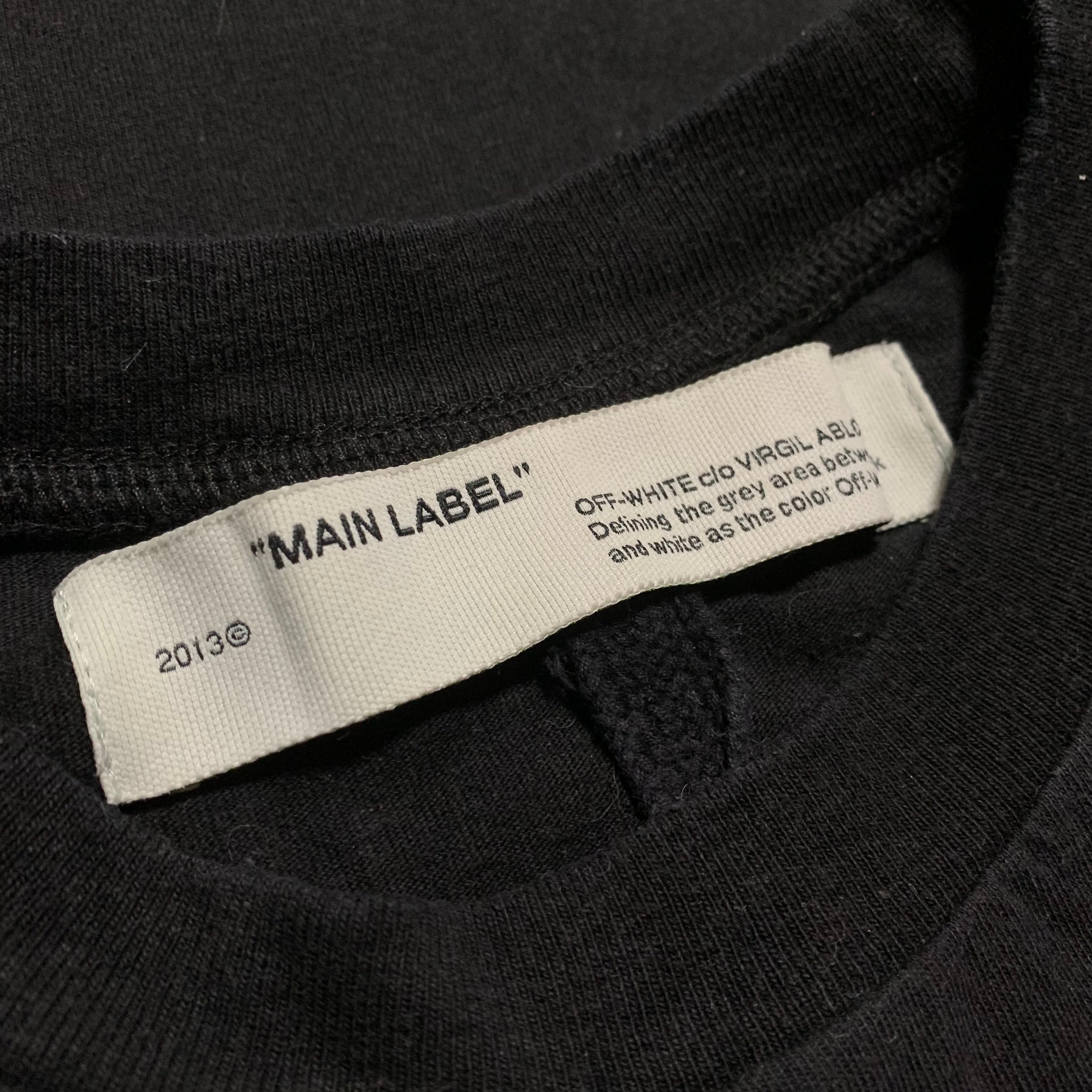 Off White Small Half Arrow Man Black Tee Virgil Abloh (OMAA027S20185010)