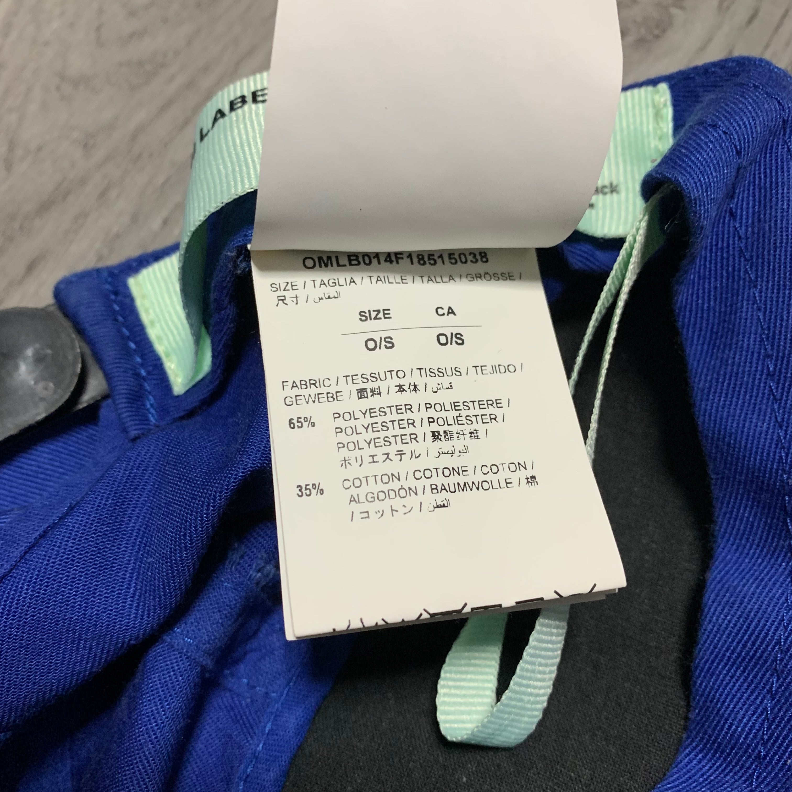 Off White Cap Blue Off Logo Hat Virgil Abloh