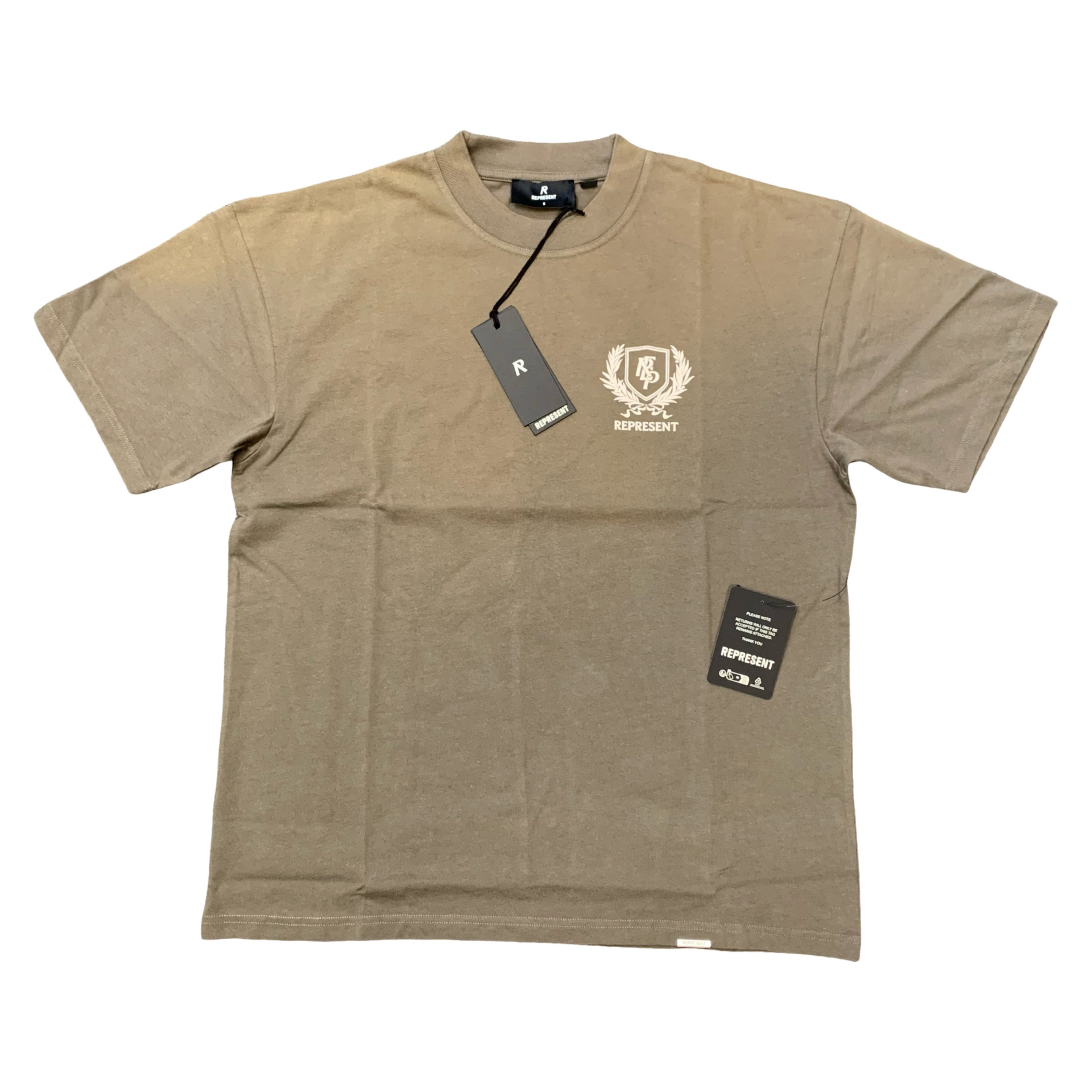 Represent Small Tee Crest Dark Taupe T-Shirt