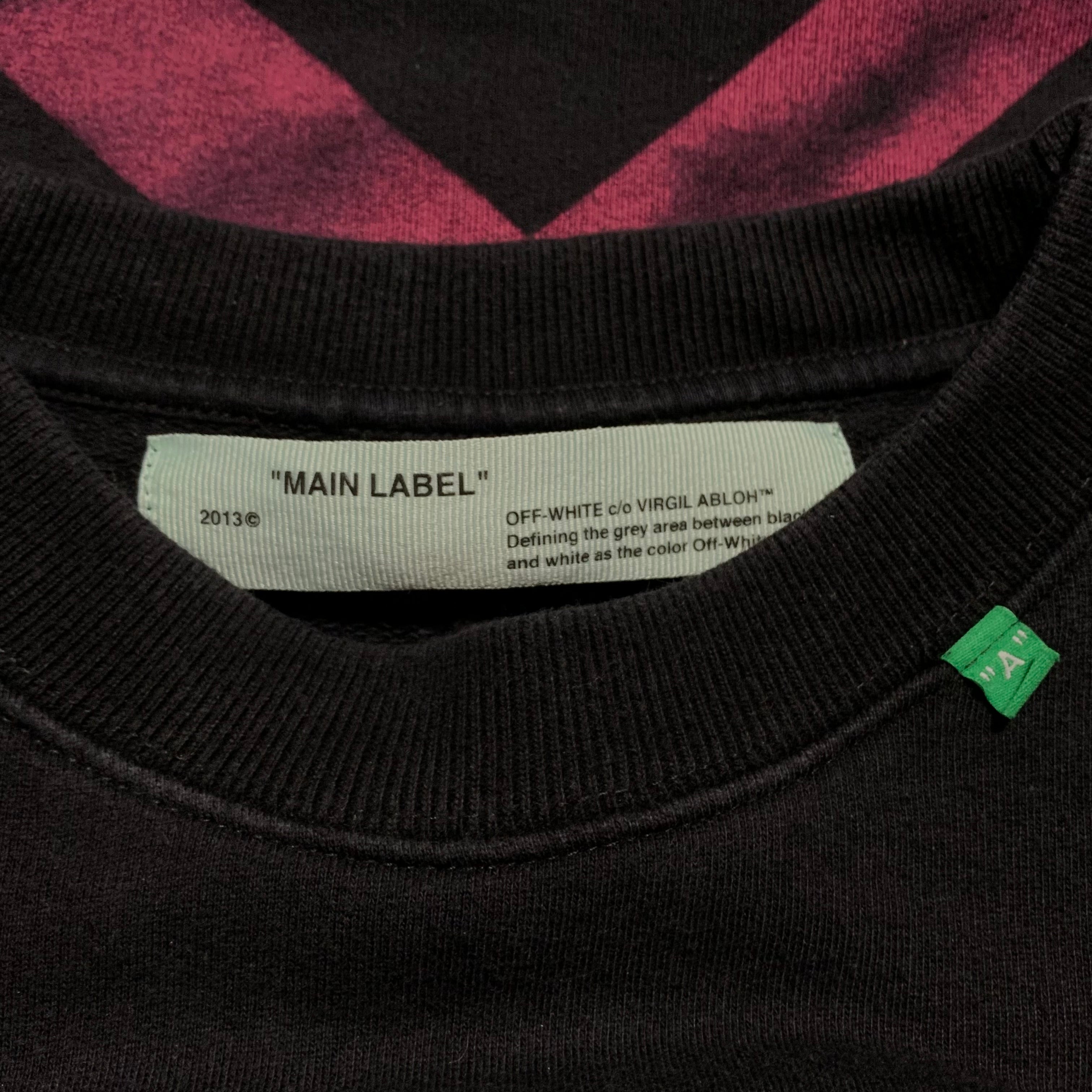 Off White Large Impressionism Arrows Black Sweatshirt Crewneck Virgil Abloh