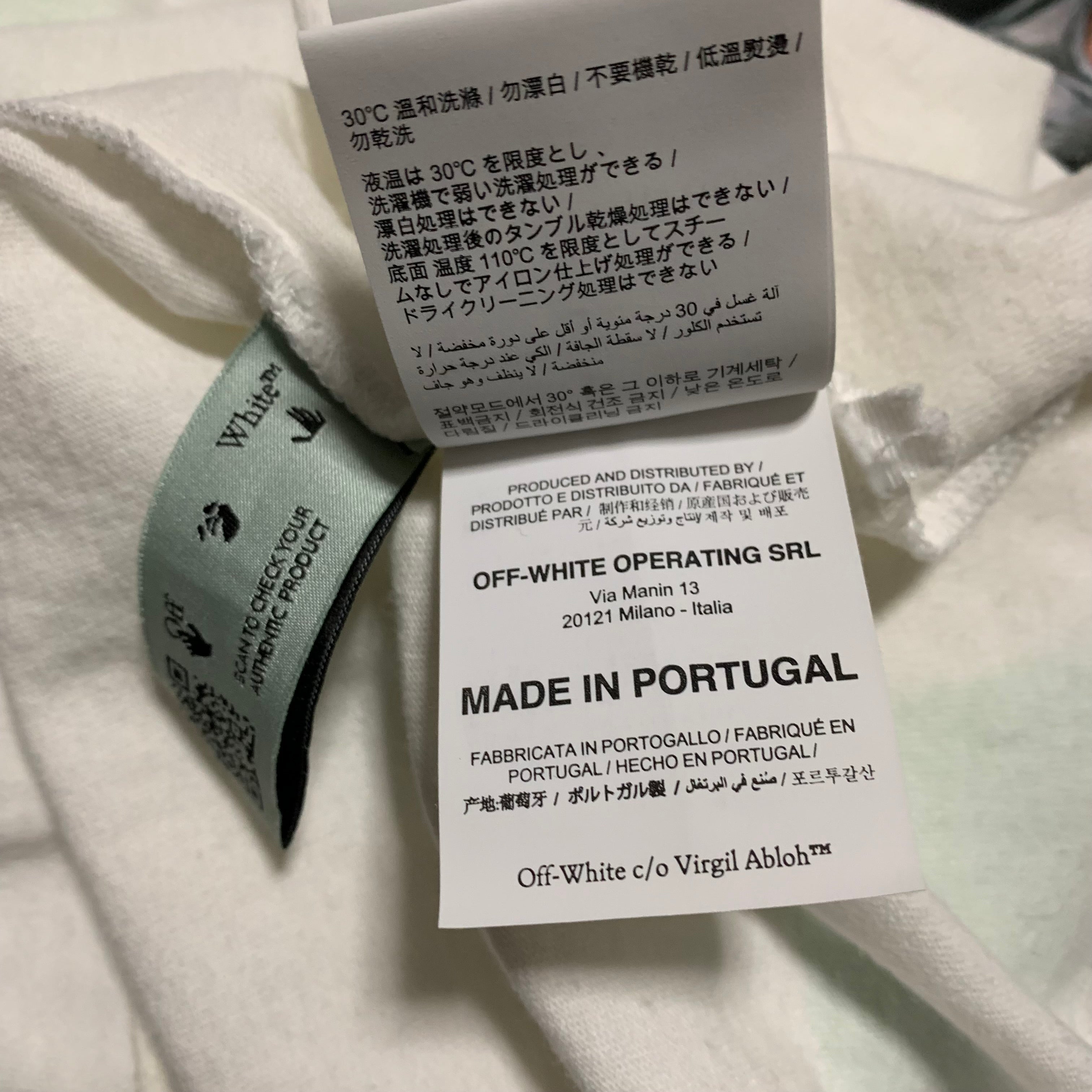 Off White Medium Medium Pascal Arrows White Tee Virgil Abloh