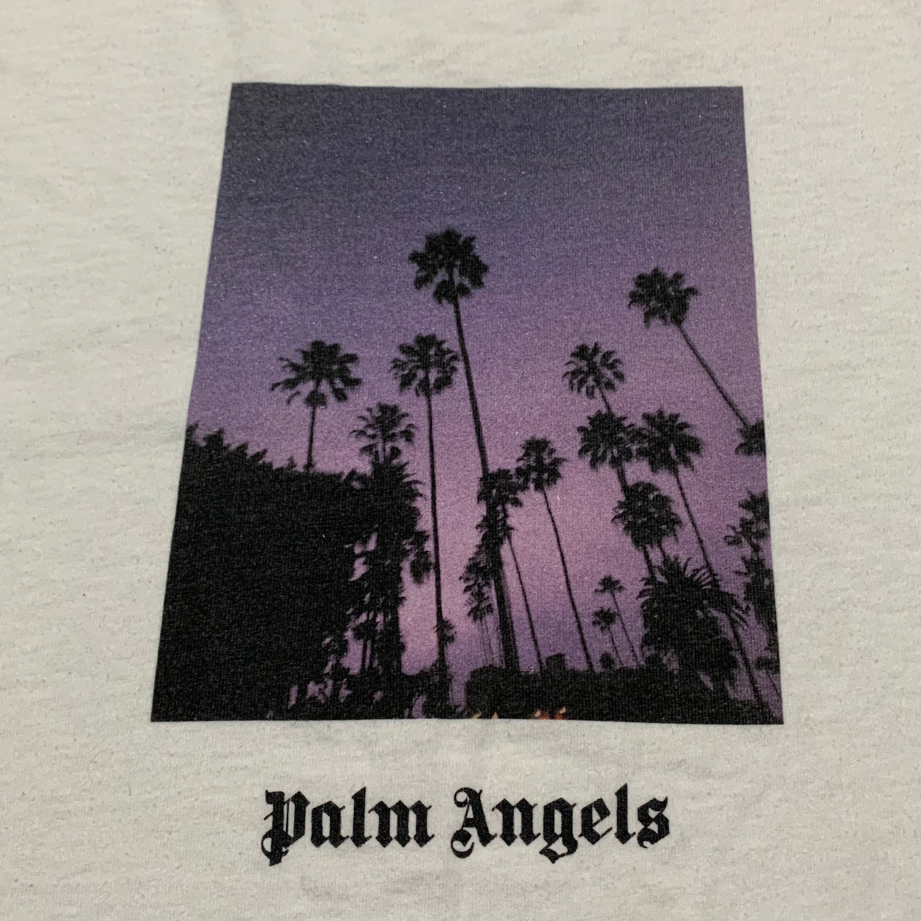 Palm Angels Small Palm Tree Graphic White Tee