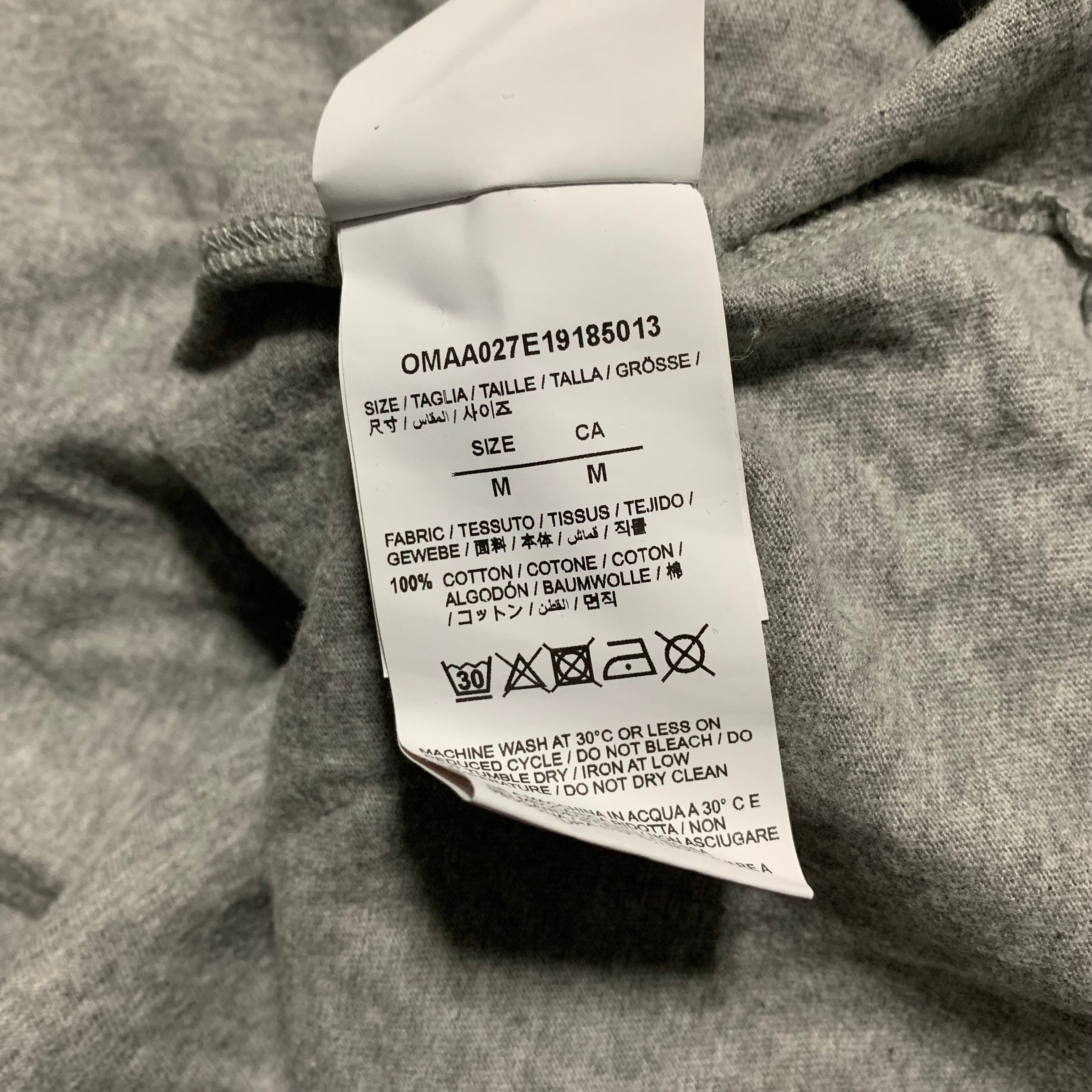 Off White Medium Triangle Grey Tee Virgil Abloh