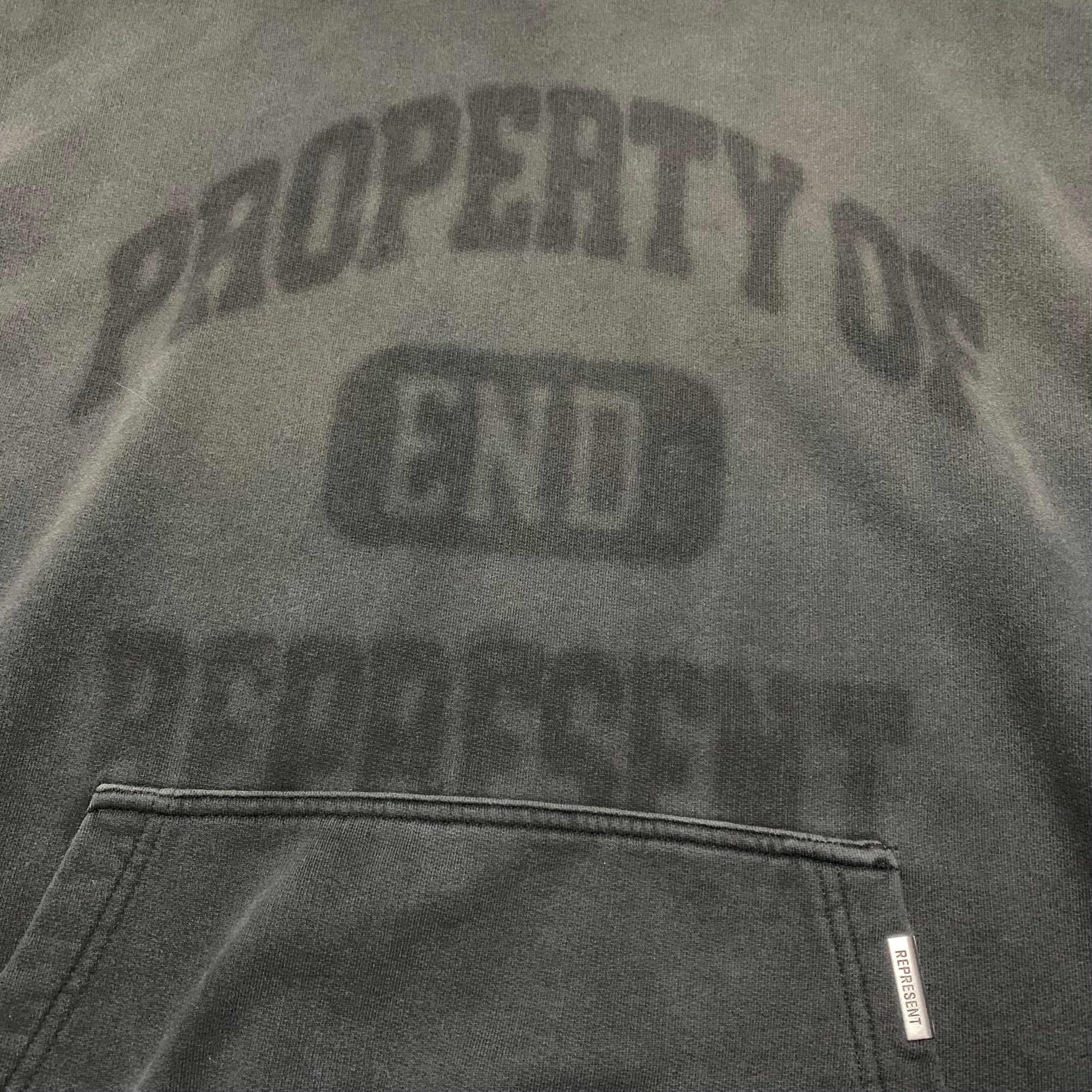 Represent XL Property Of End Stained Black Hoodie