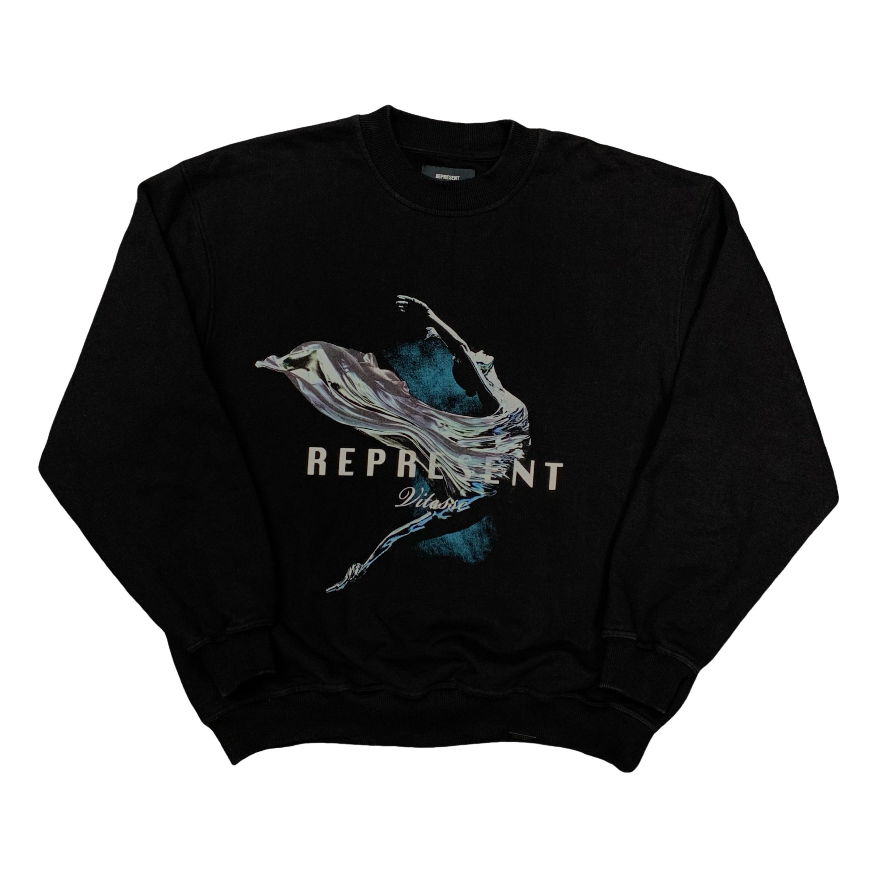 Represent Large Sweatshirt Vitesse Jet Black Crewneck