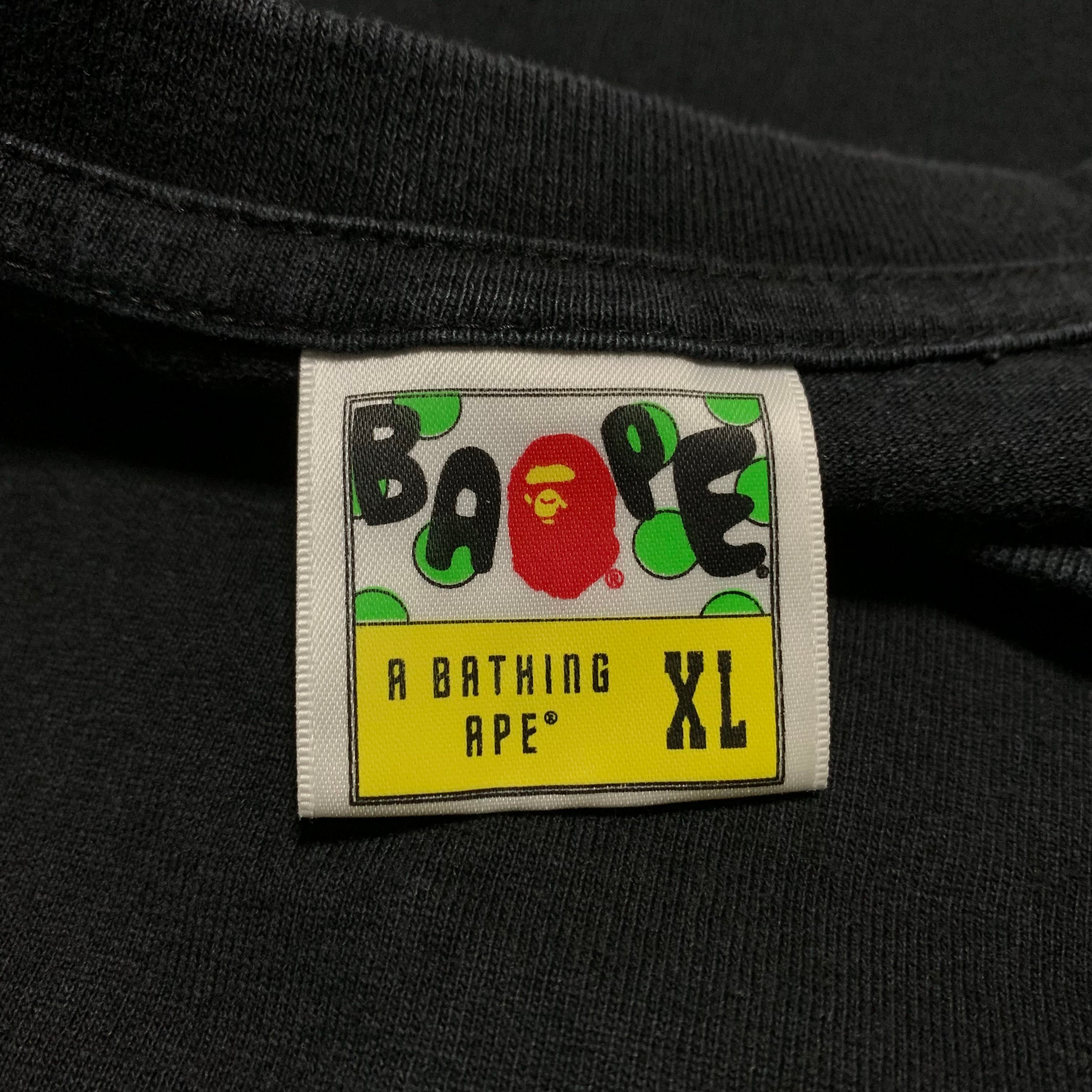 Bape XL Big Ape Head Black Tee A Bathing Ape