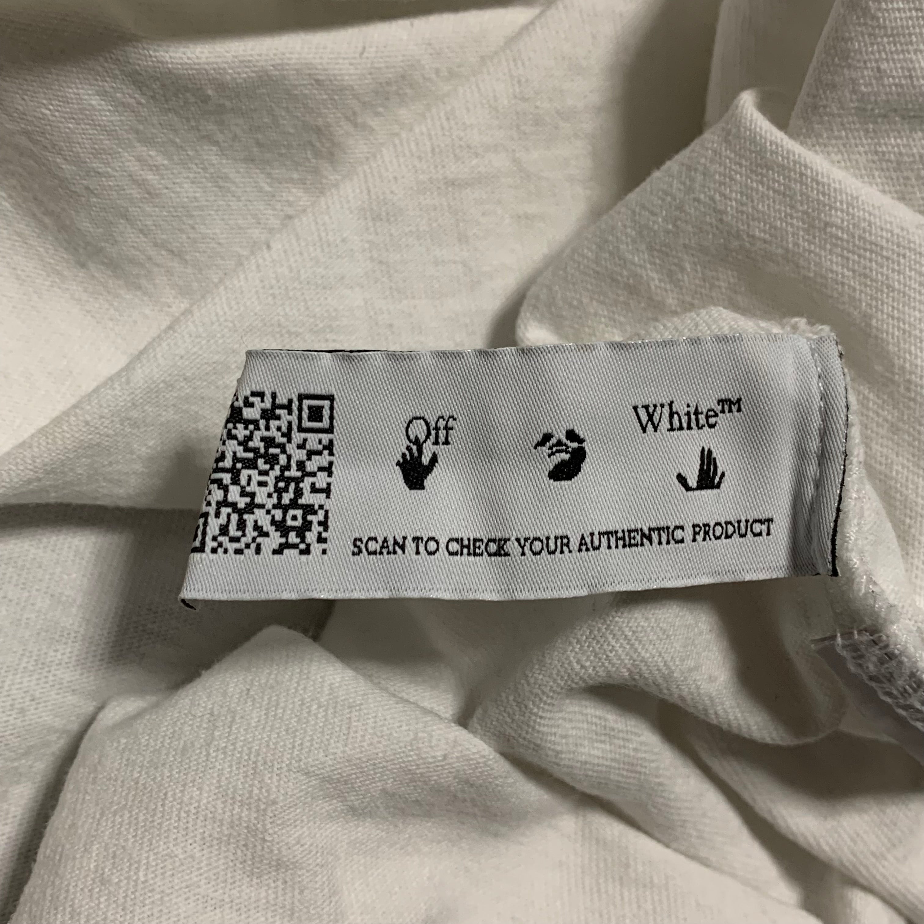 Off White Medium Caravaggio Arrows White Tee Long Sleeve Virgil Abloh