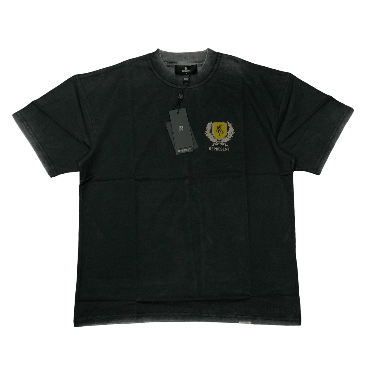 Represent XS Tee Crest Vintage Black T-Shirt