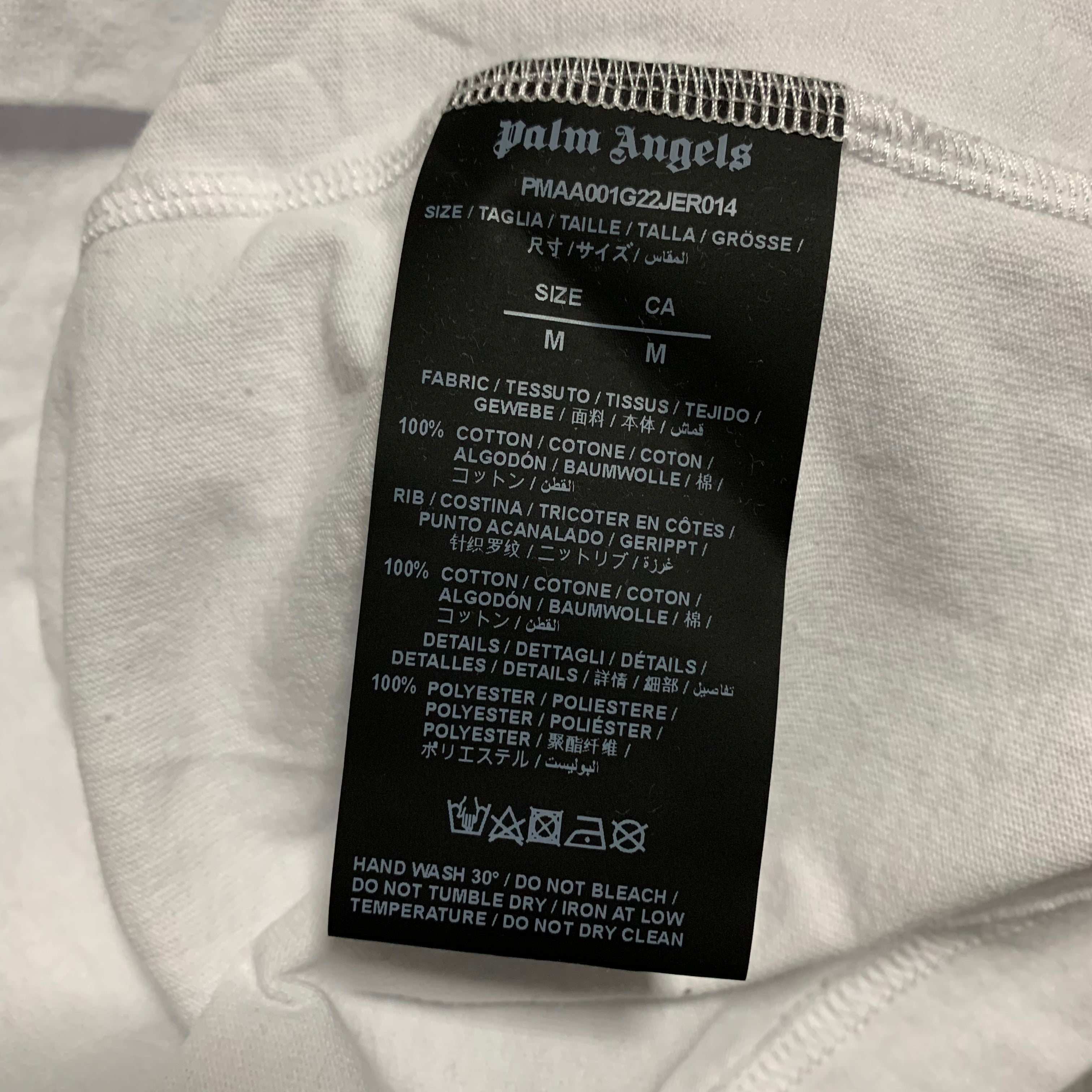 Palm Angels Medium Milano Snake Graphic White Tee