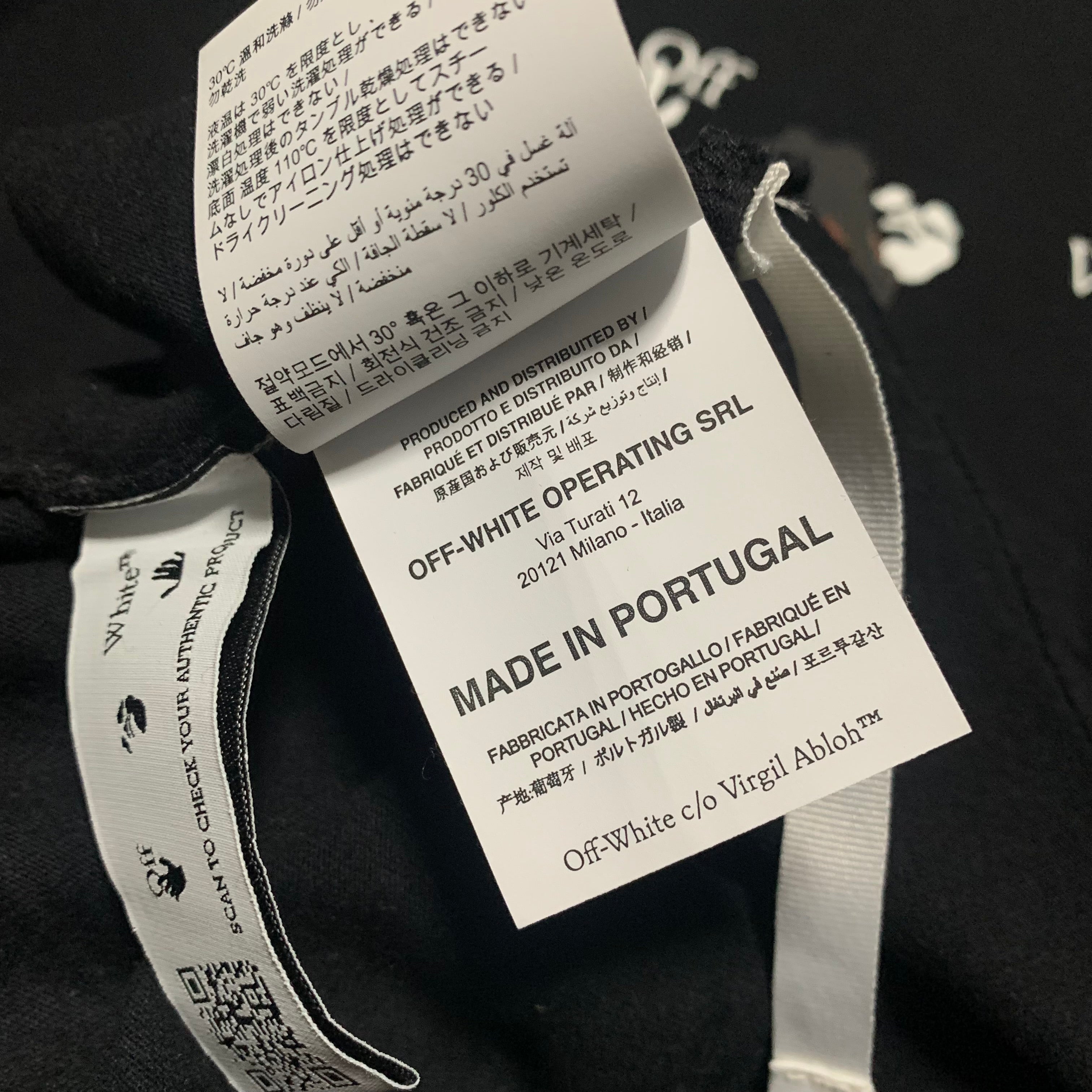 Off White XS Caravaggio Arrows Black Tee Virgil Abloh