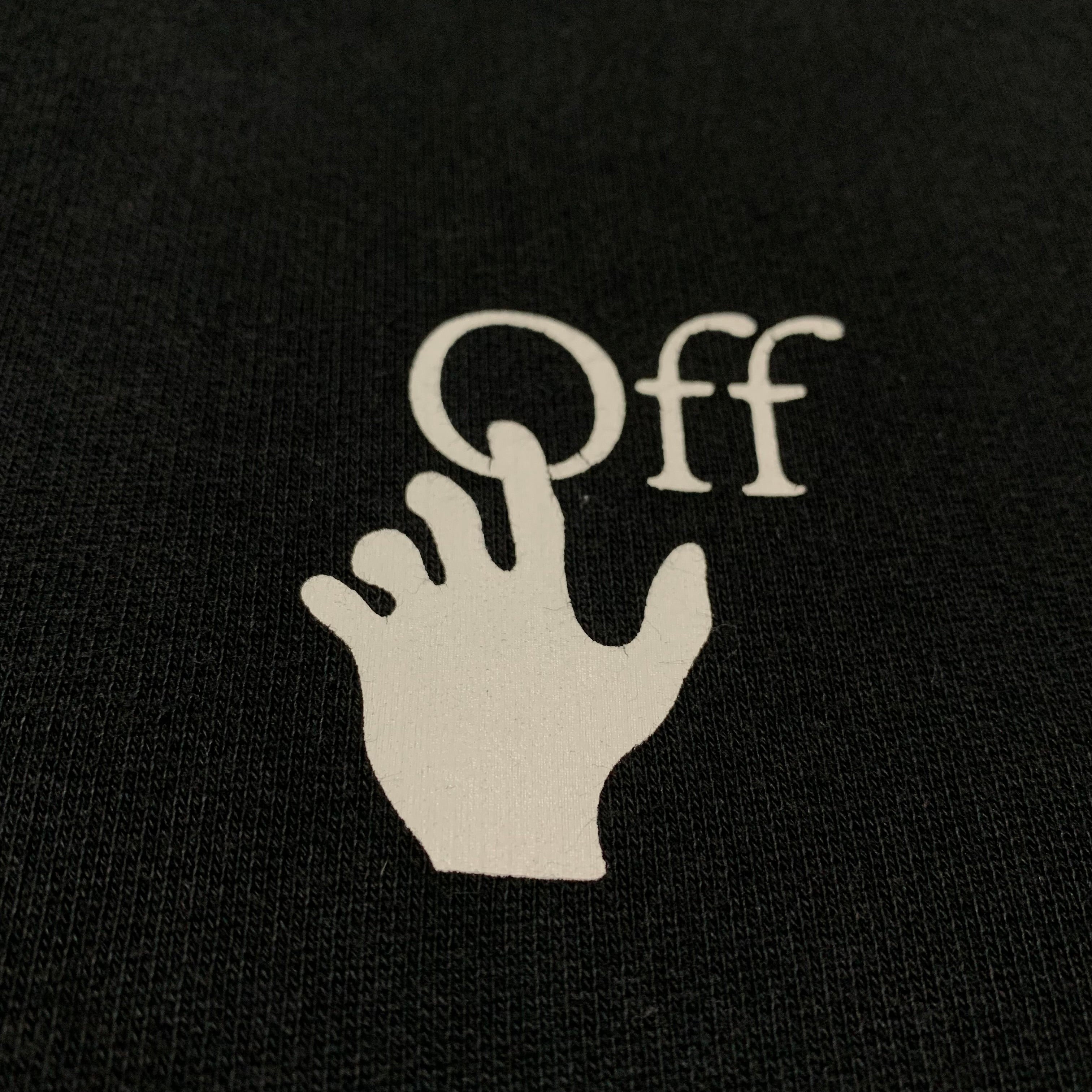 Off White Large Caravaggio Graphic Black Hoodie Virgil Abloh