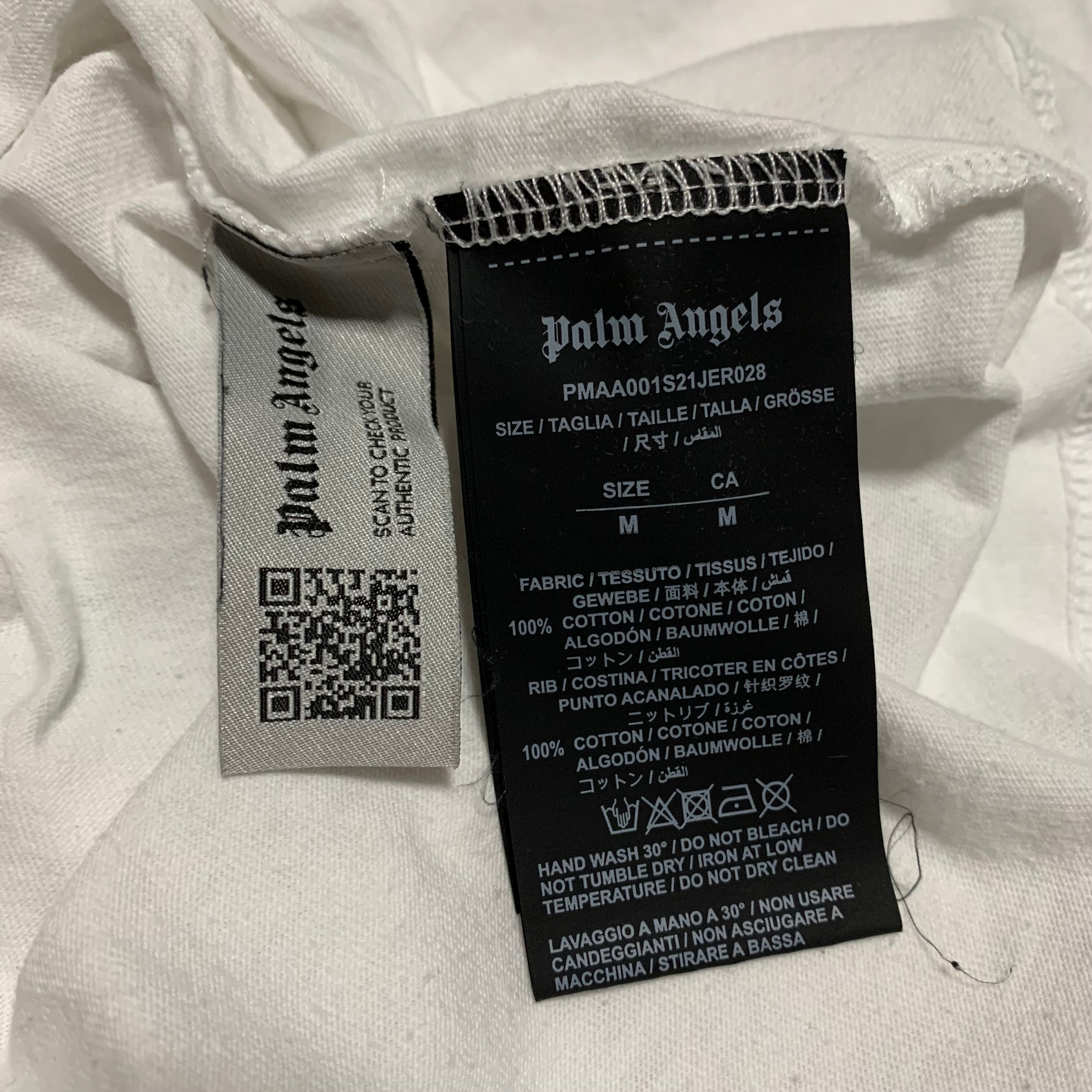 Palm Angels Medium Tokyo Sprayed White Tee