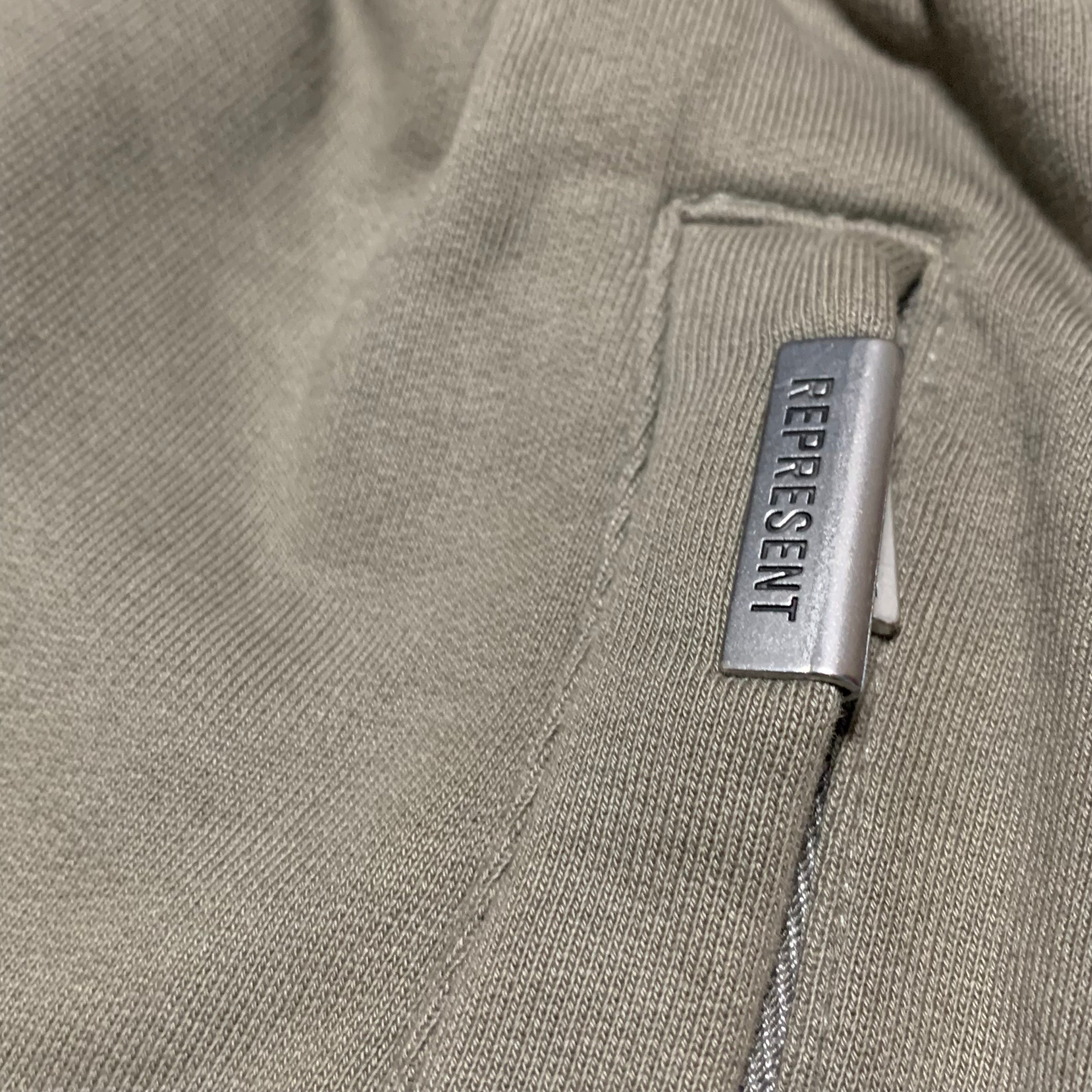 Represent XS Blanks Jogger Bottoms Beige Khaki Green