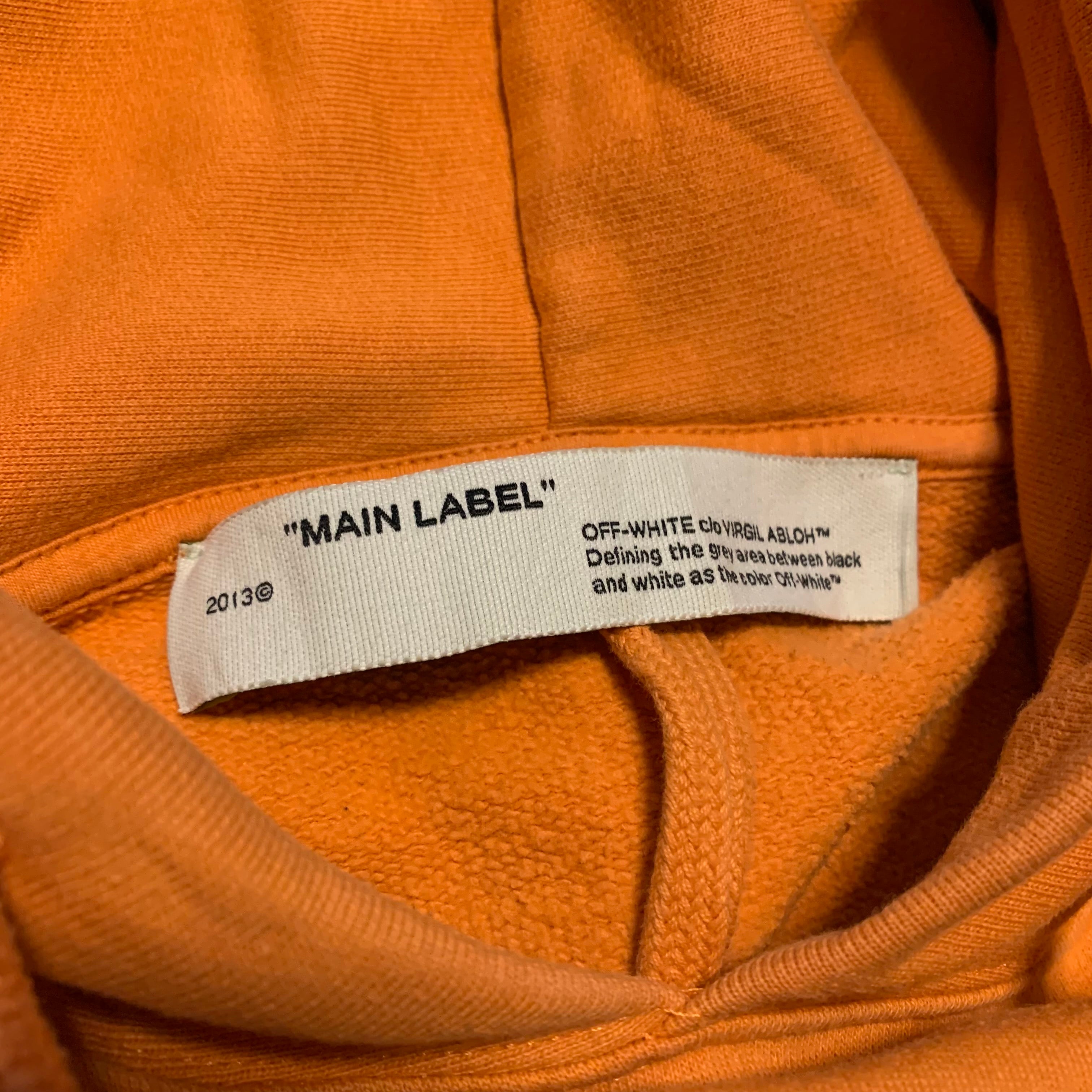 Off White Medium Graffiti Arrows Orange Hoodie Virgil Abloh