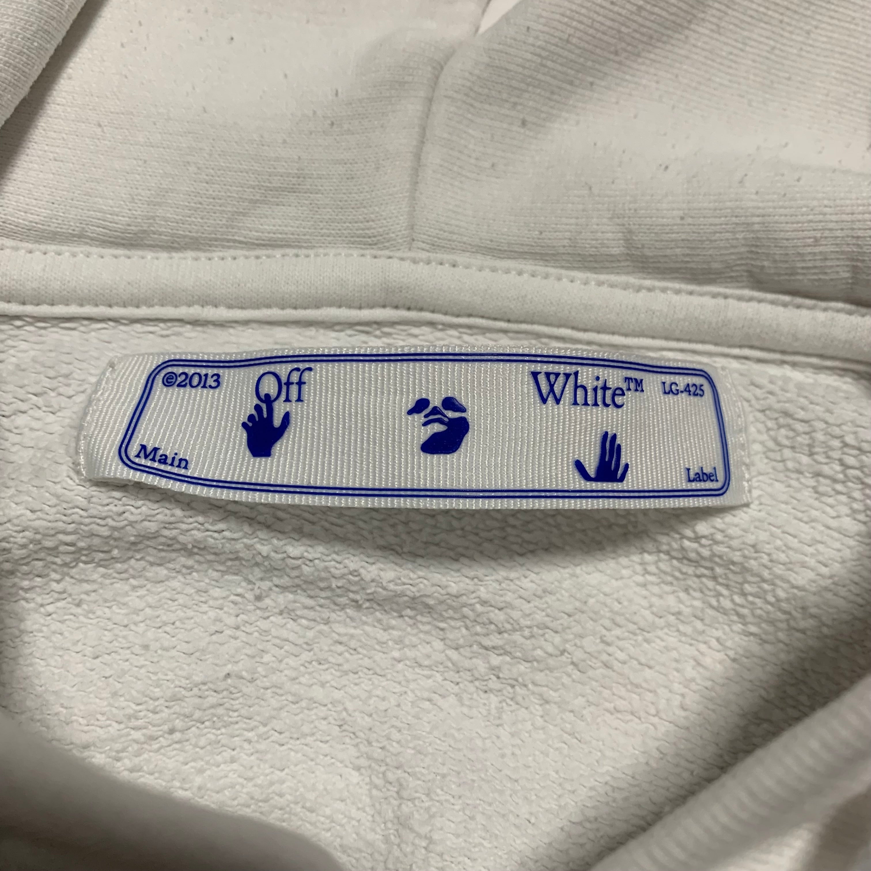 Off White Medium Caravaggio Arrows White Hoodie Virgil Abloh