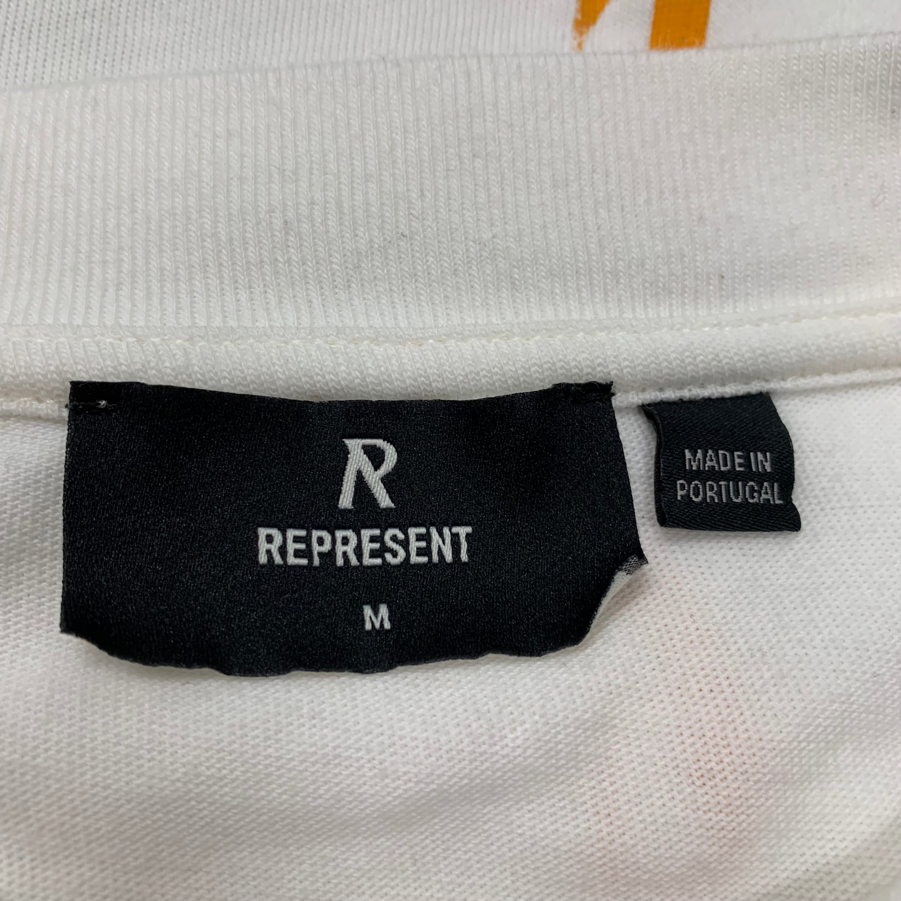 Represent Medium Reborn Horizons Flat White T-Shirt