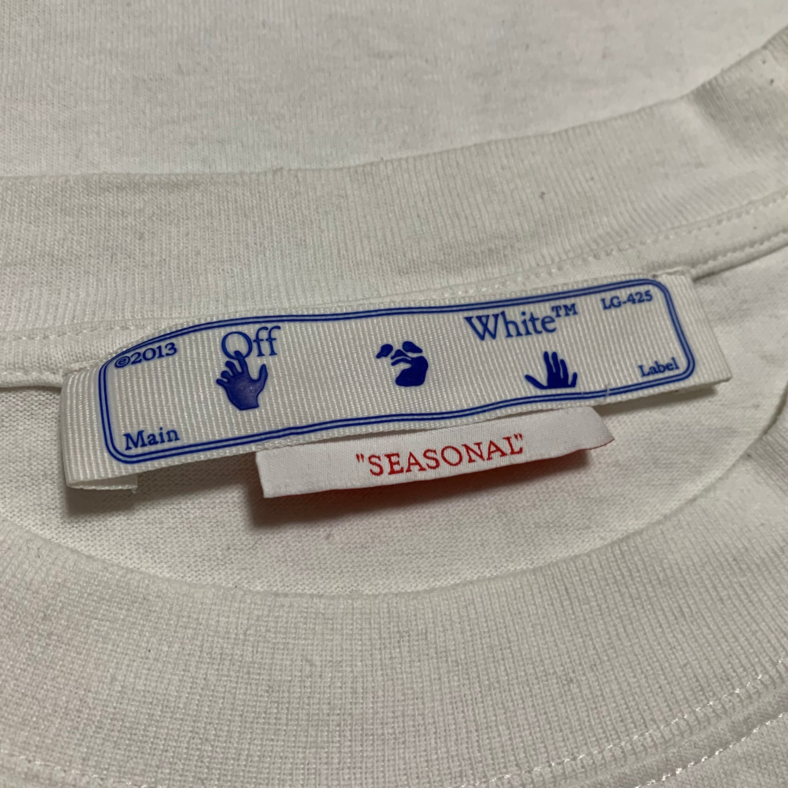 Off White Small Weed Graphic White Tee Virgil Abloh