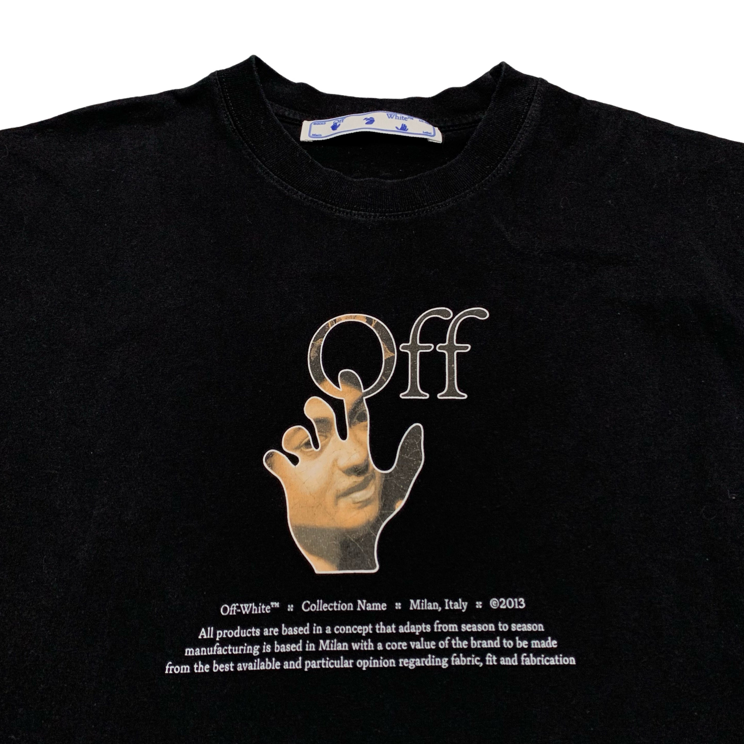 Off White Large Off Caravaggio Black Tee Virgil Abloh