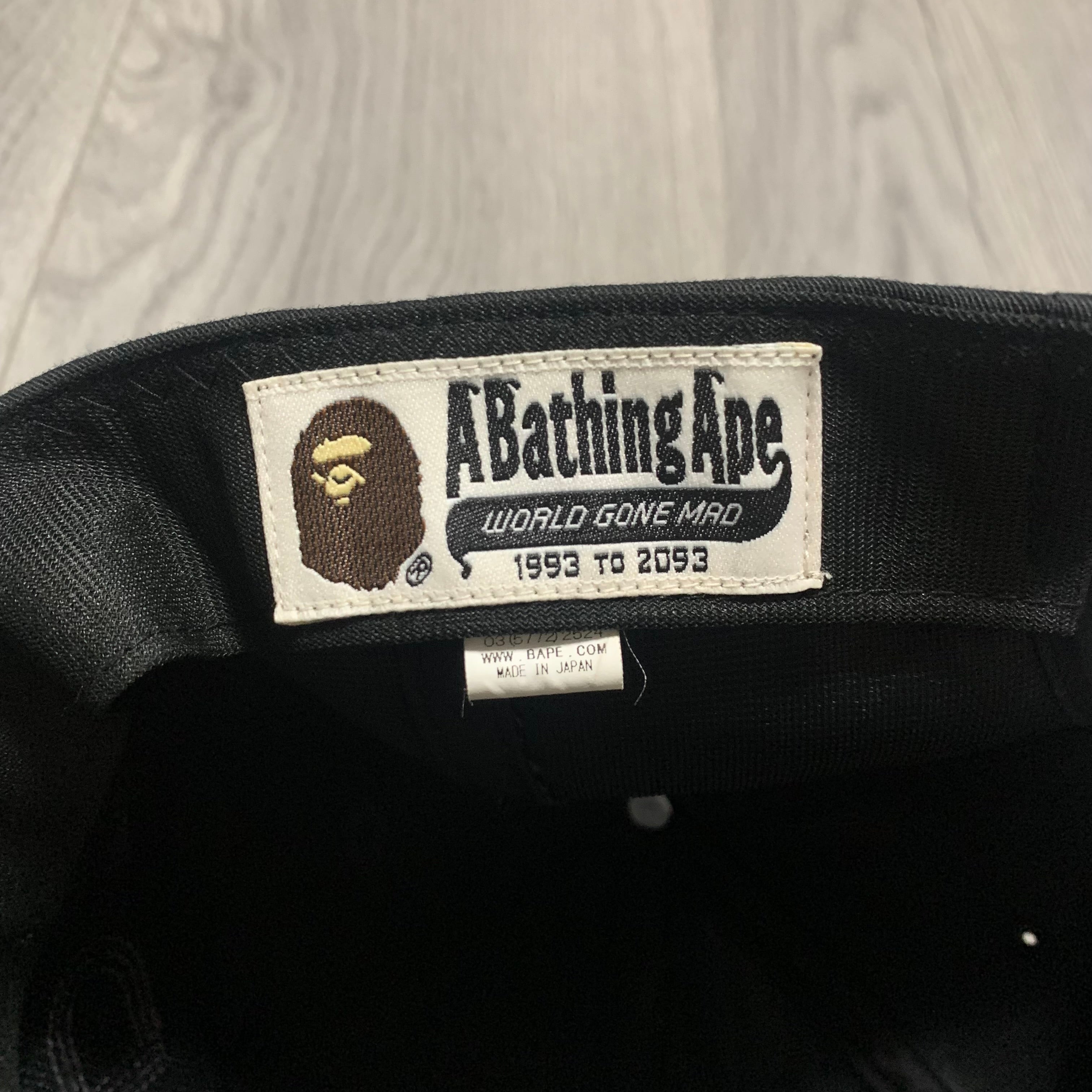 Bape Cap Sequin Black A Bathing Ape Snapback Hat