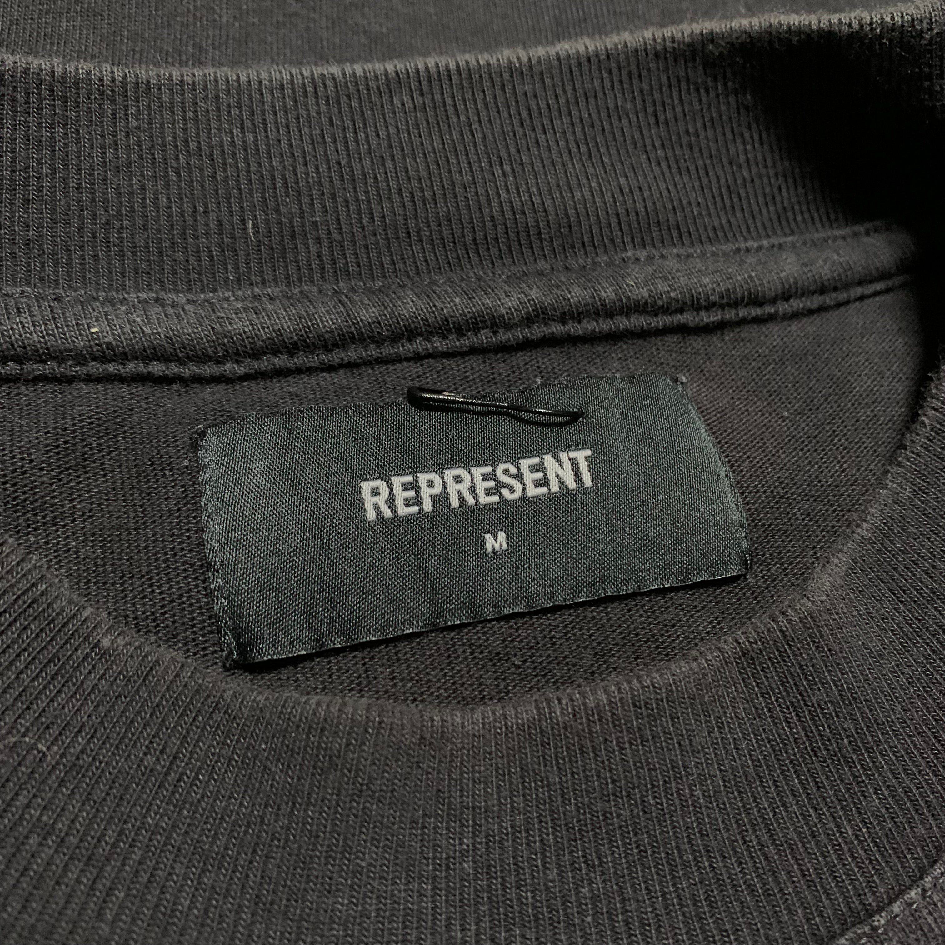 Represent Medium Tiger Jet Black Tee Welcome To The Jungle